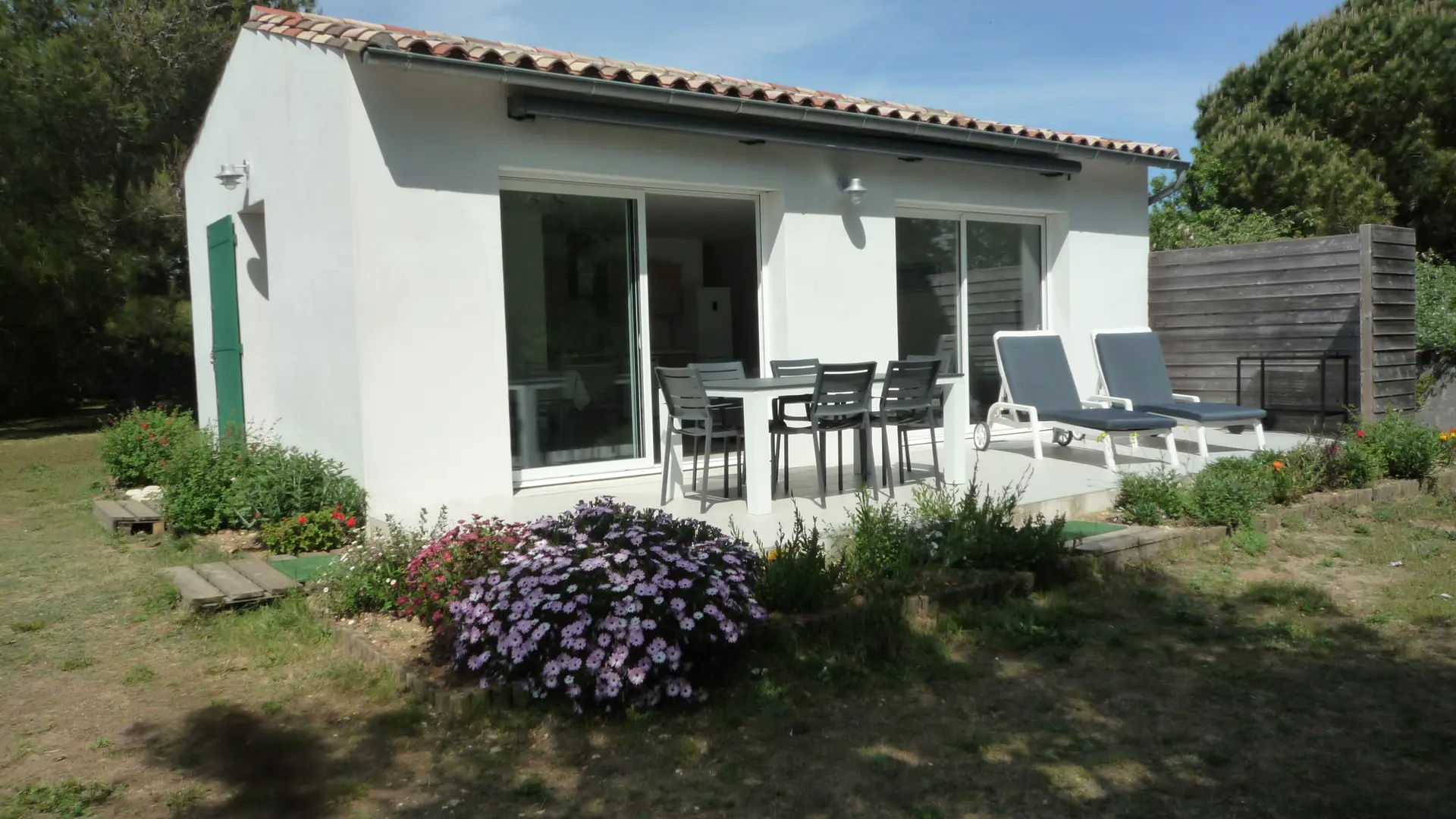 South-facing terrace