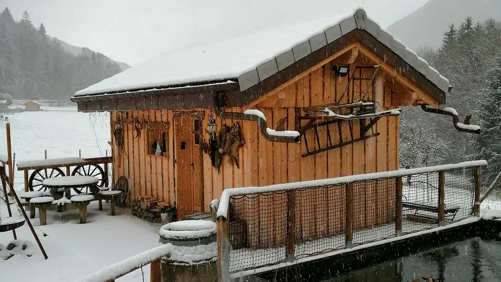 chalet trappeur hiver
