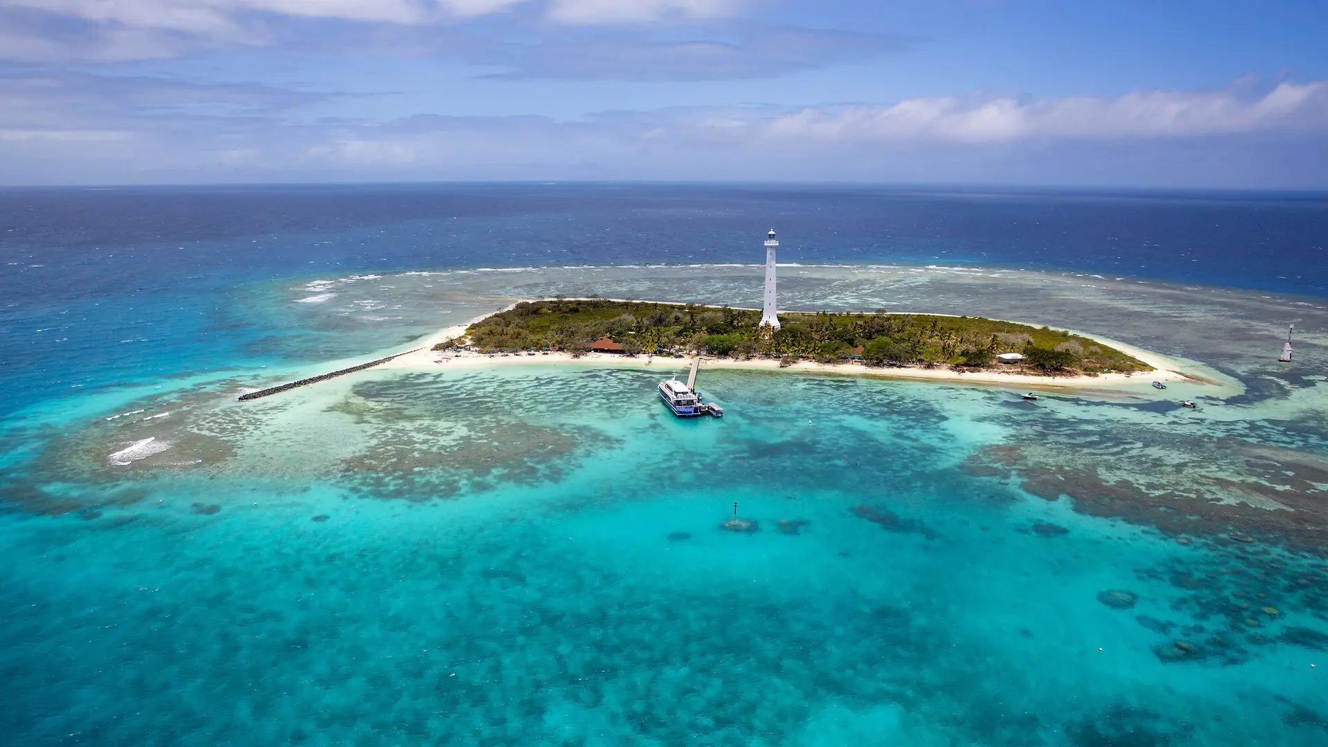 The Amedee Lighthouse from the air