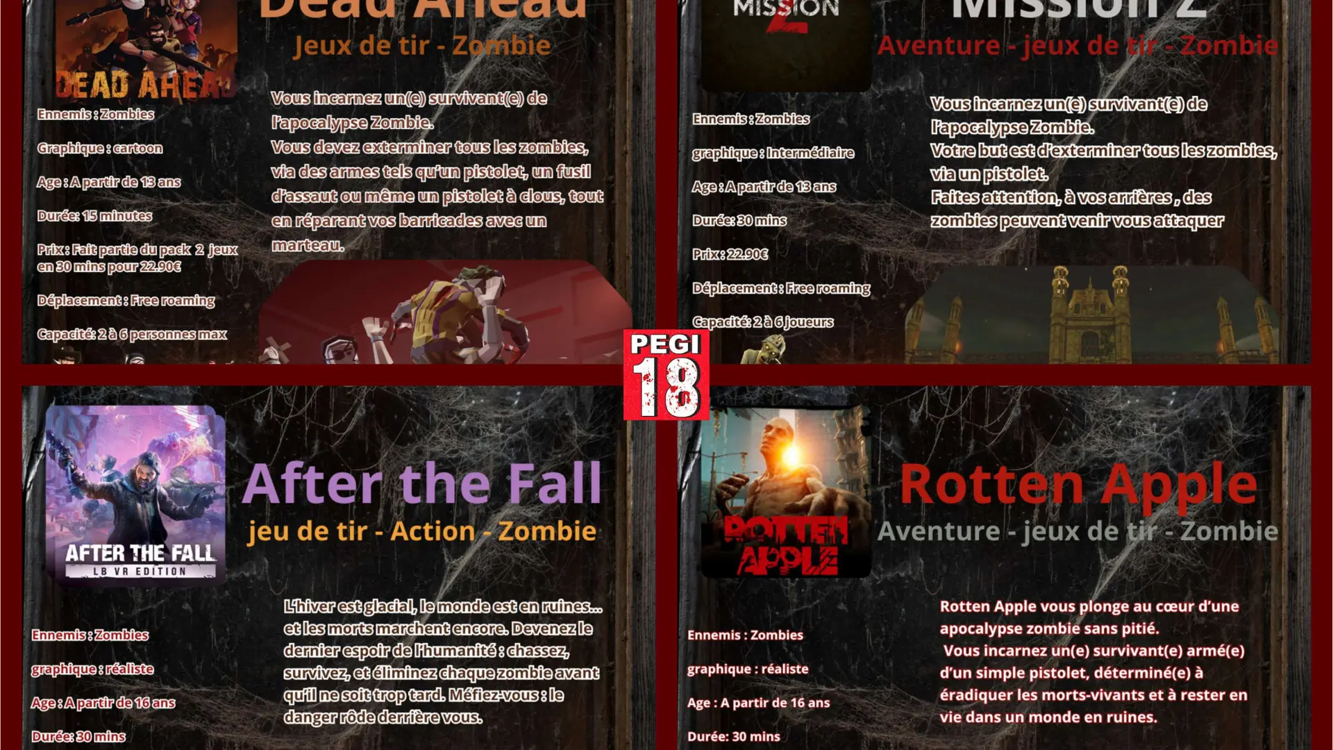 Jeux zombies adultes