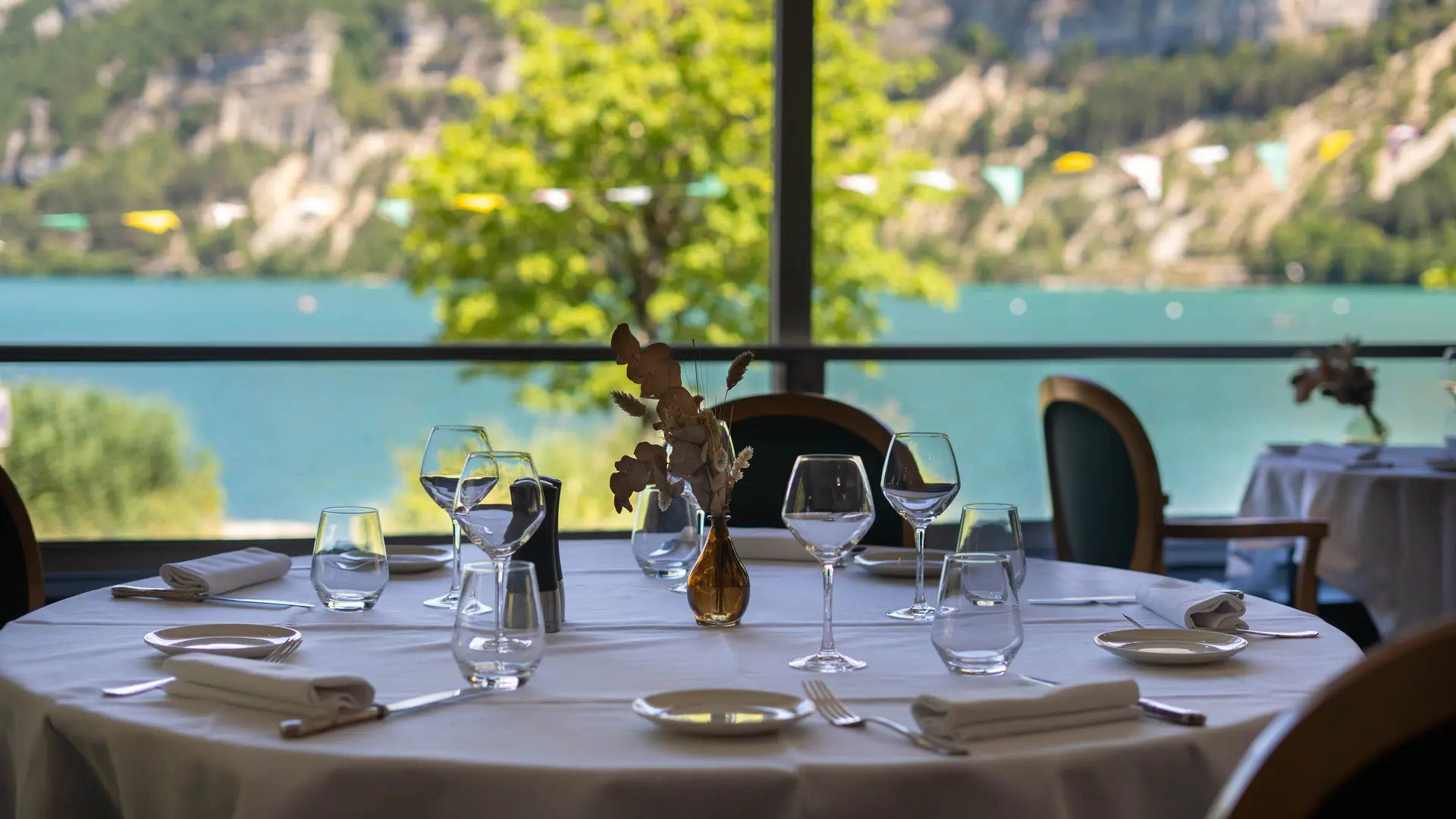 Restaurant vue lac