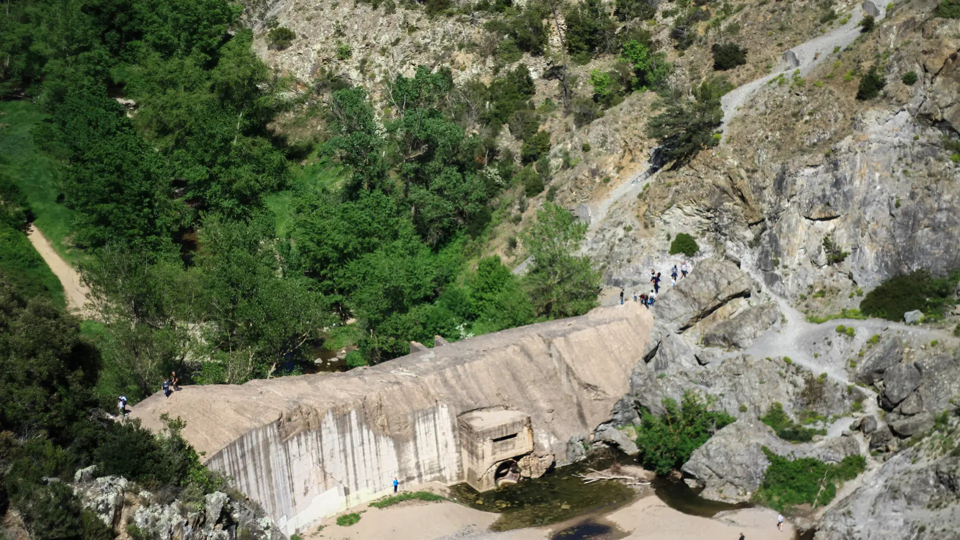 Barrage de Malpasset vue aérienne