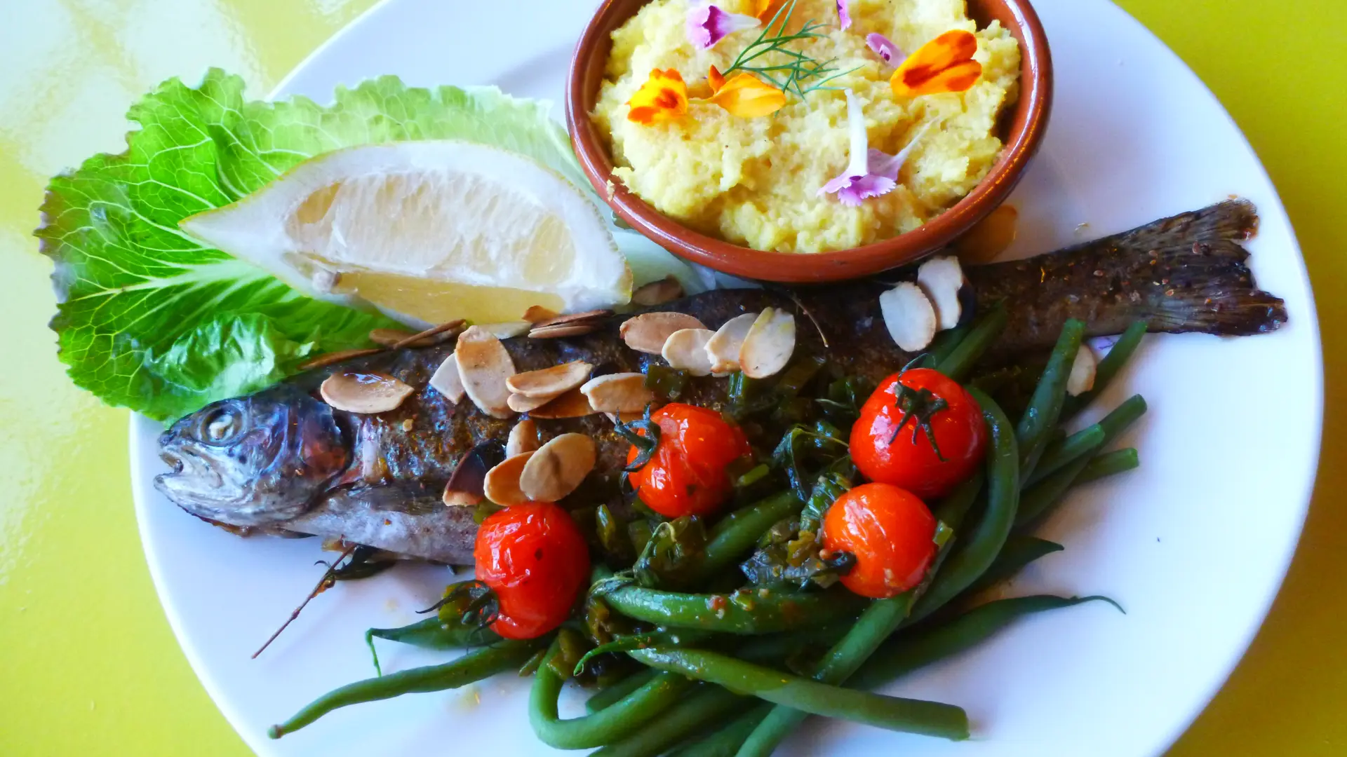 Truite et ses légumes