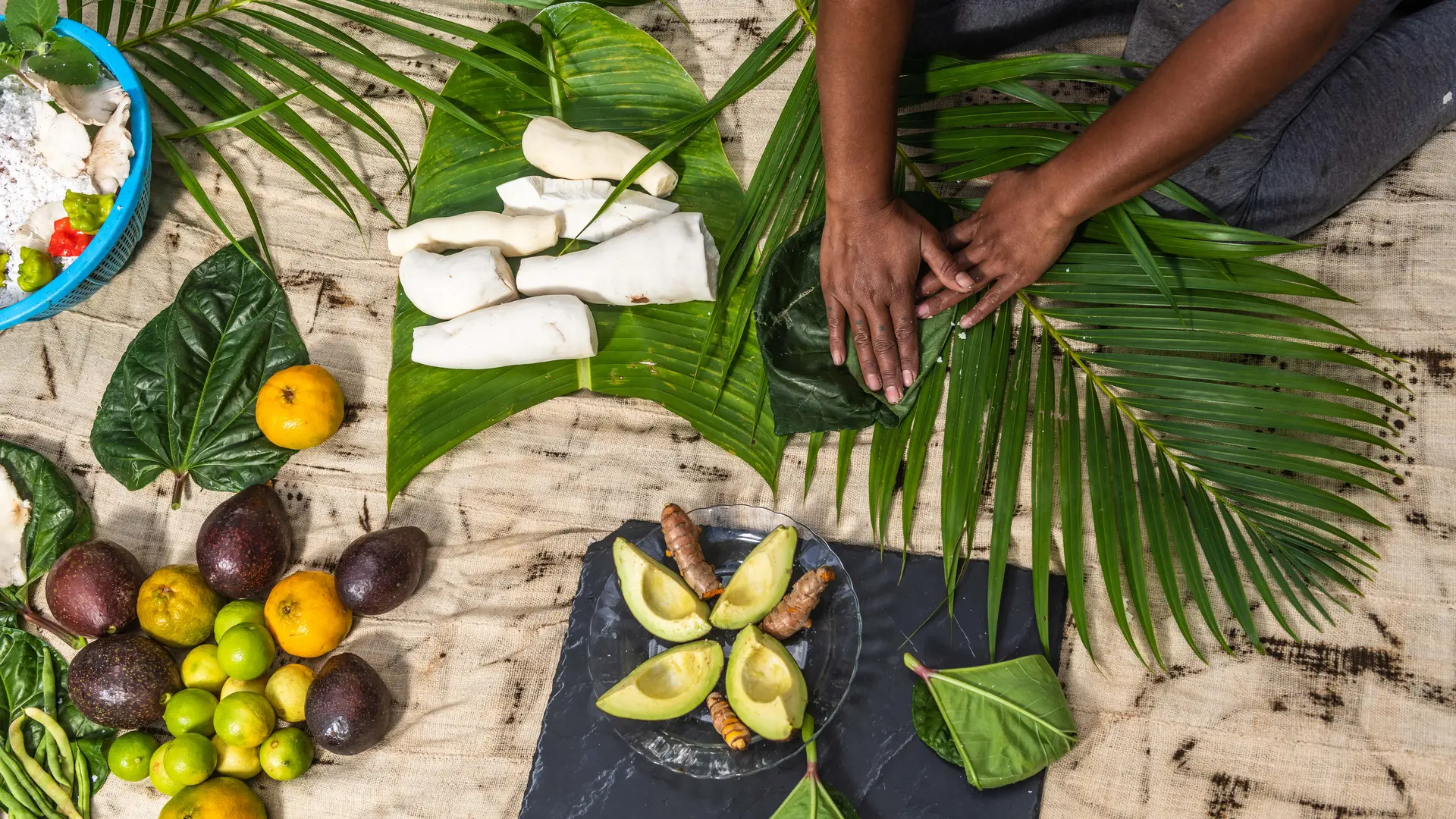 canala, Thérèse, repas en tribu