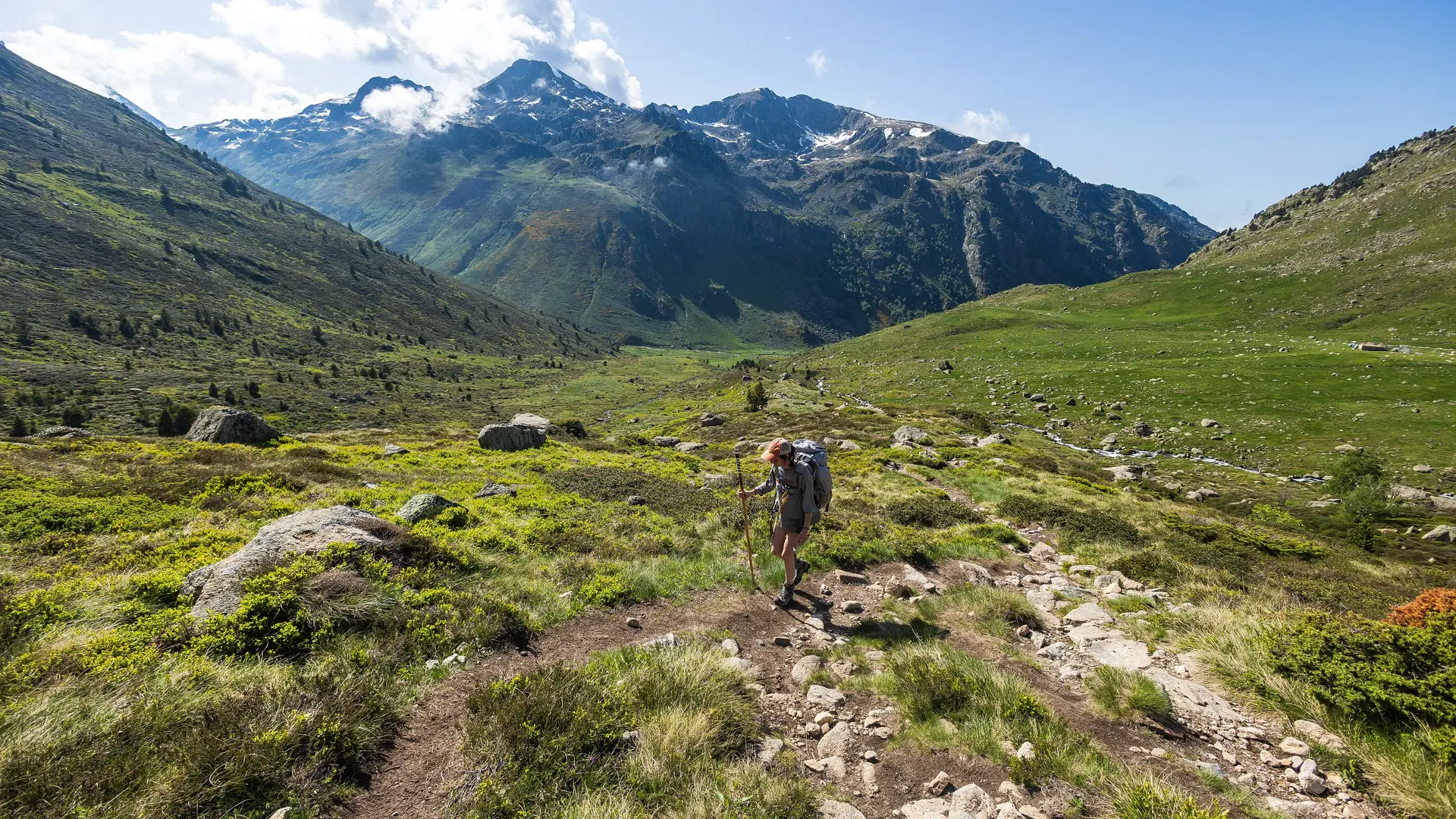 Randonneur vers Fontargente