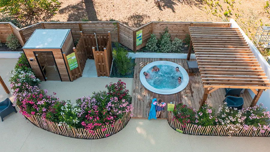 Espace détente au Camping L'Île Blanche