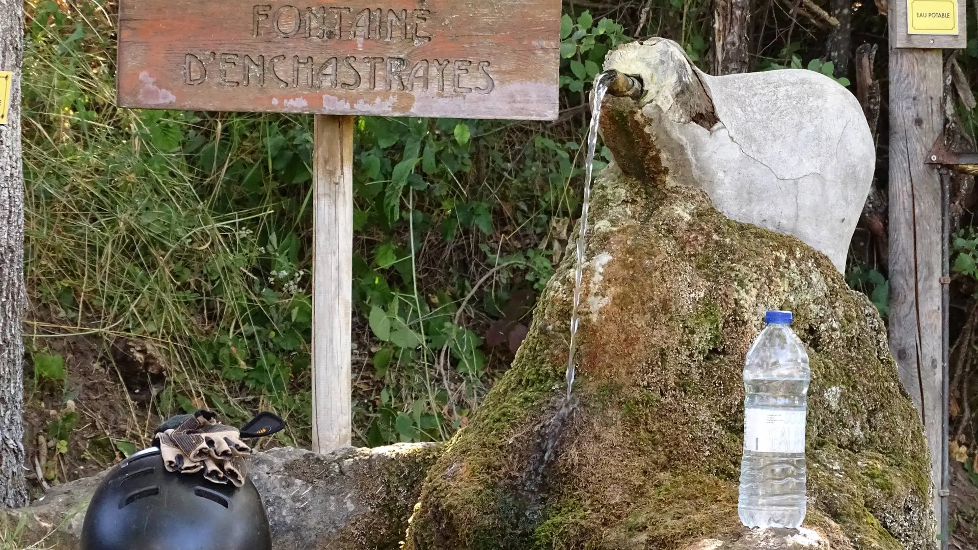 Eau potable à la fontaine d'Enchastrayes