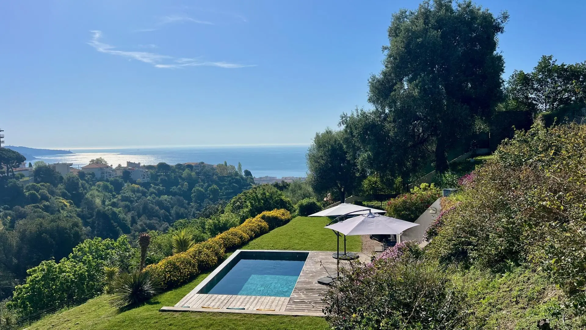 Vue mer Gîte Lou Cabanoun à Nice - Gîtes de France Alpes-Maritimes