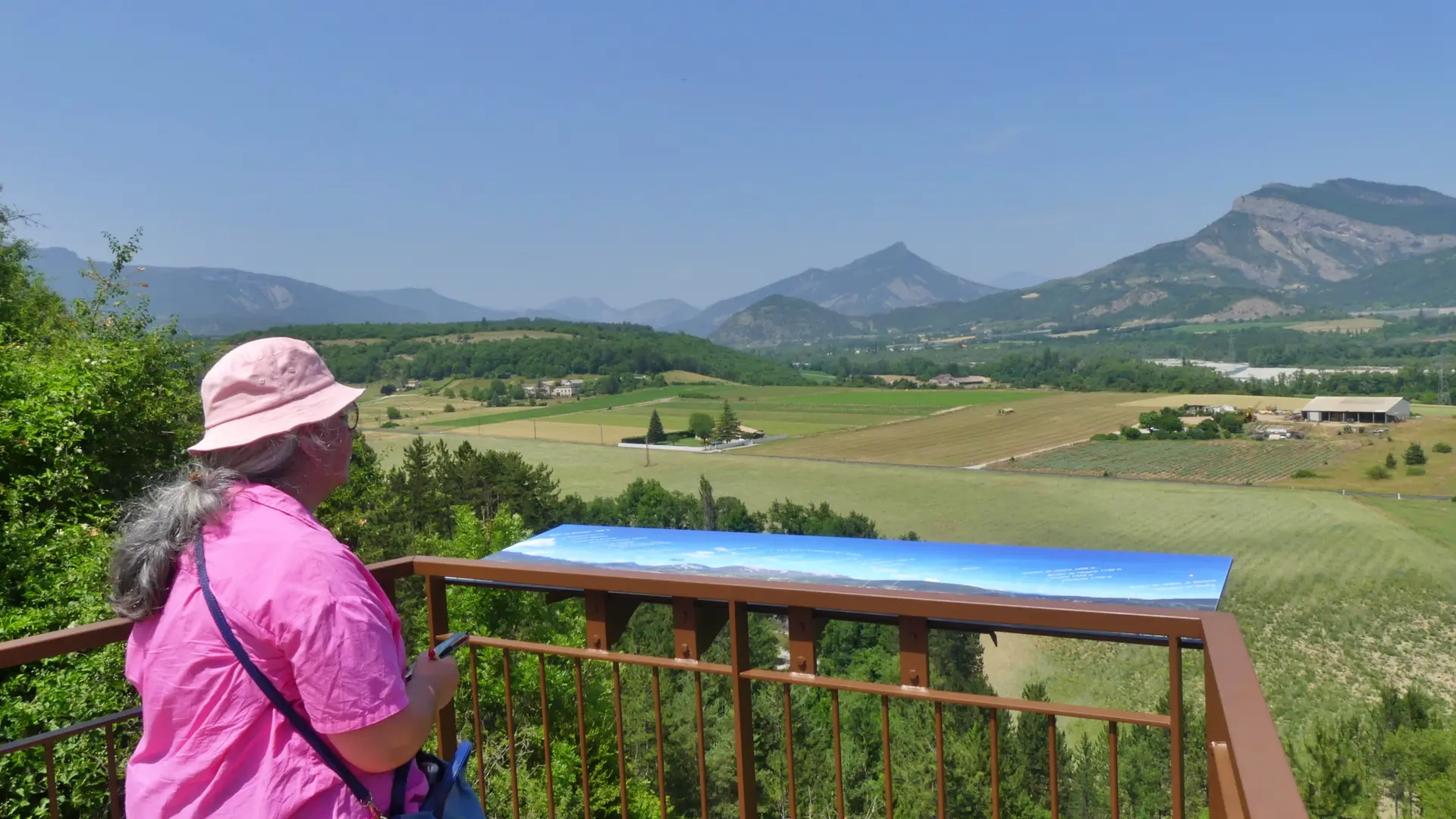 Table d'orientation côté vallée du Buëch