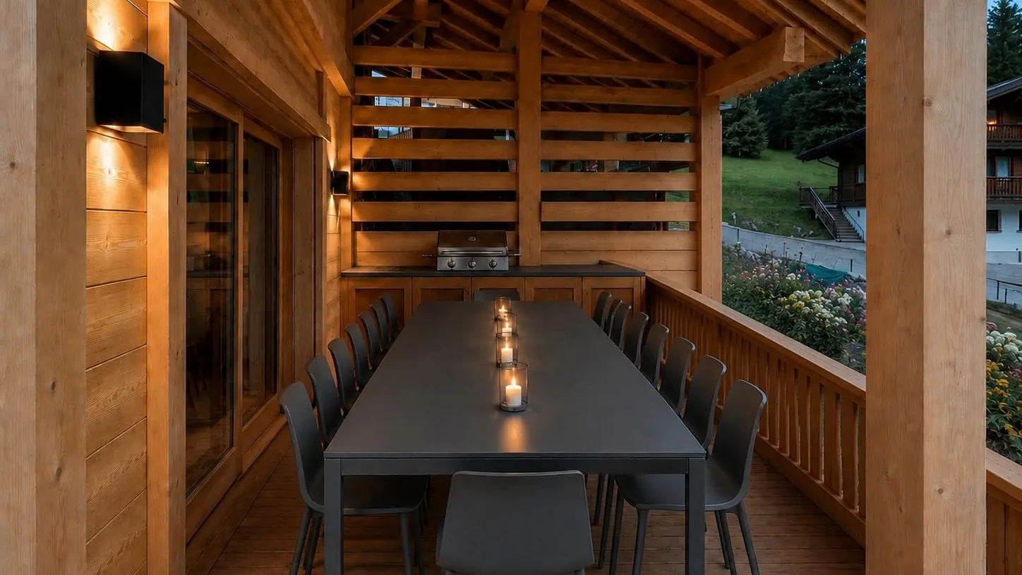 Balcon - repas extérieur