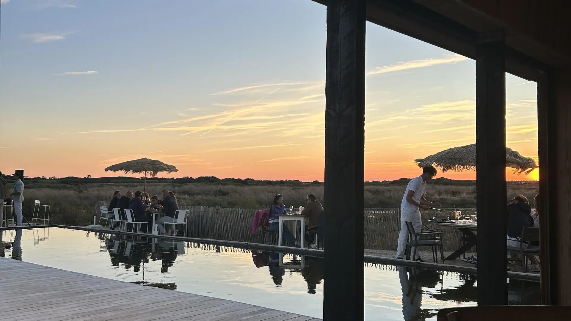L'Huitrière de Ré at sunset