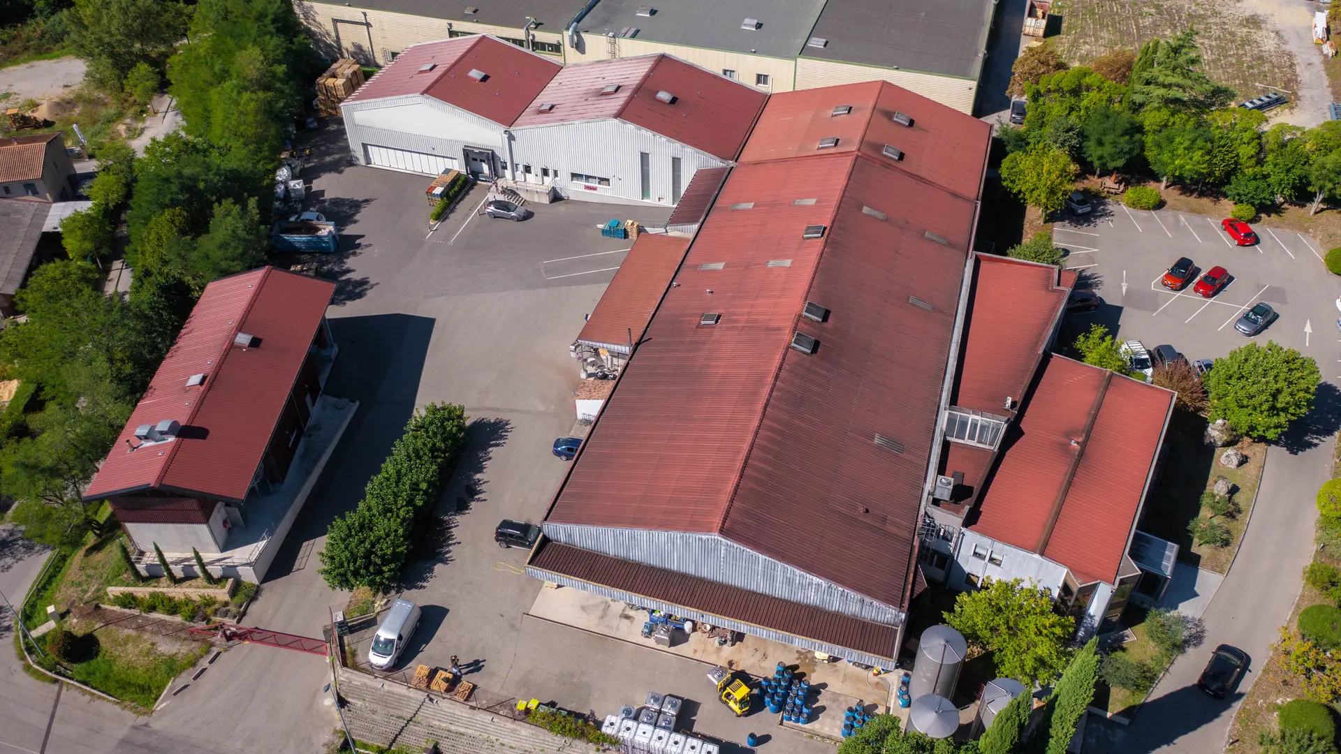 Usine vue d'un drone