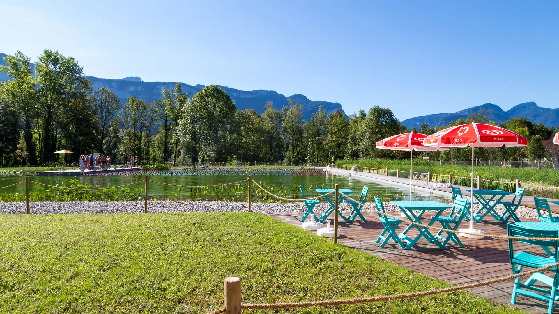 Terrasse et baignade