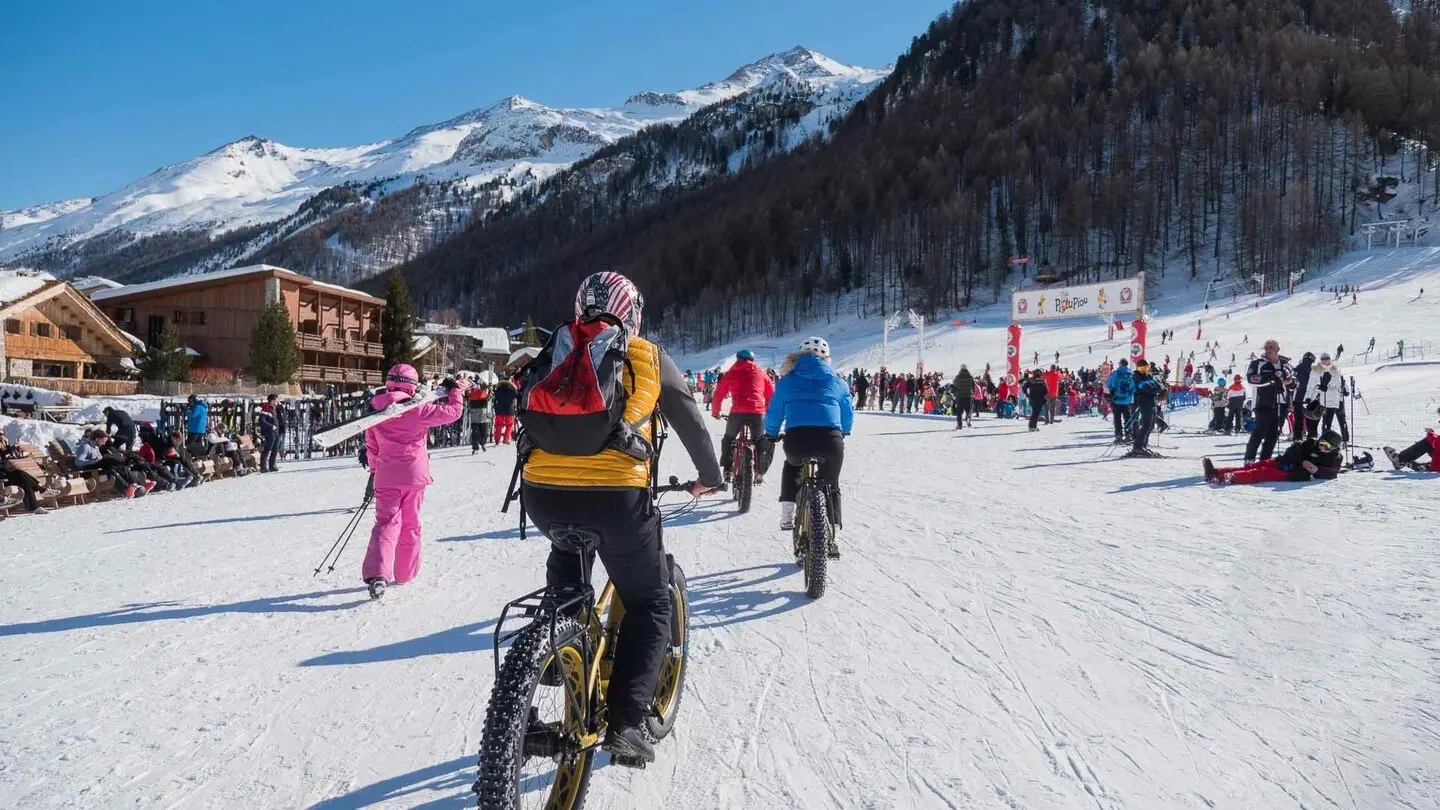 vtt électrique sur neige val d'isère