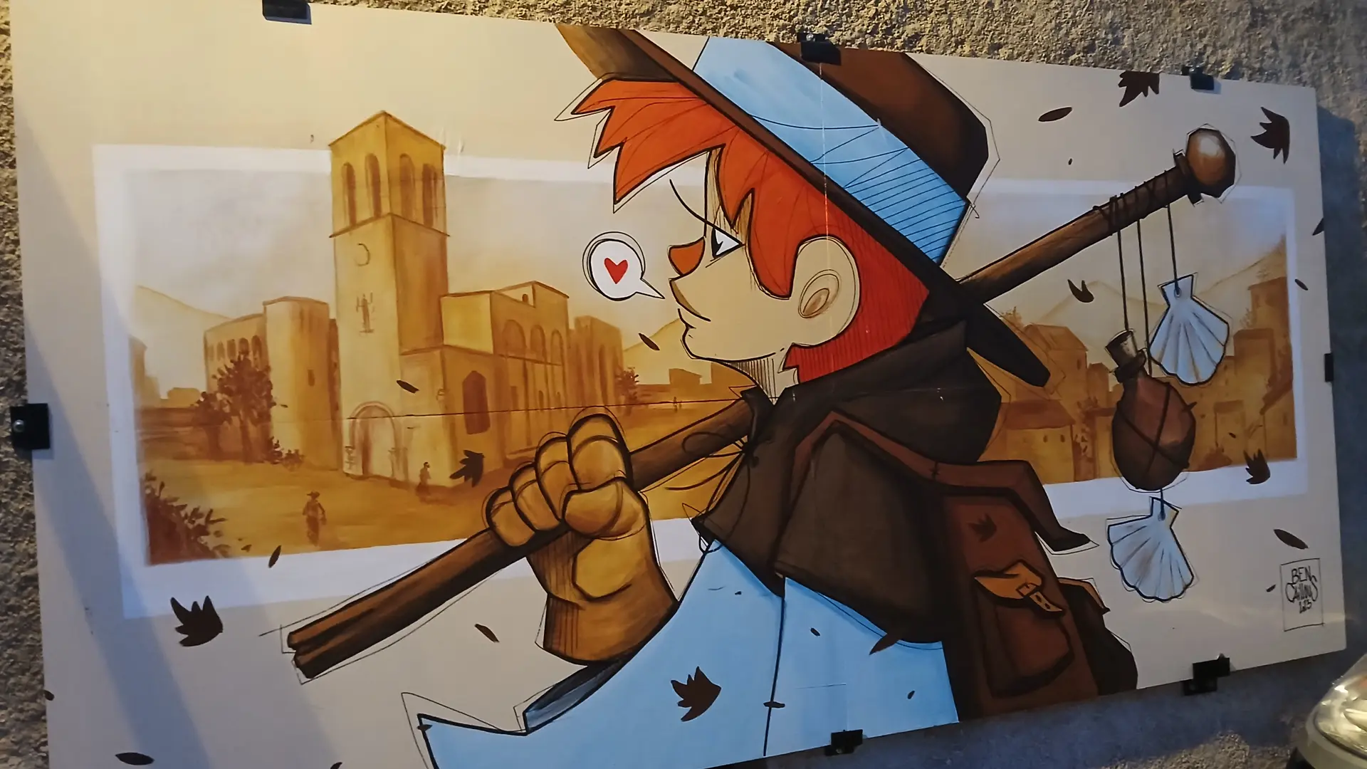 Dans le bourg du village