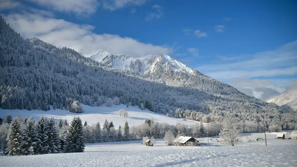 Vue du Chalet en hiver