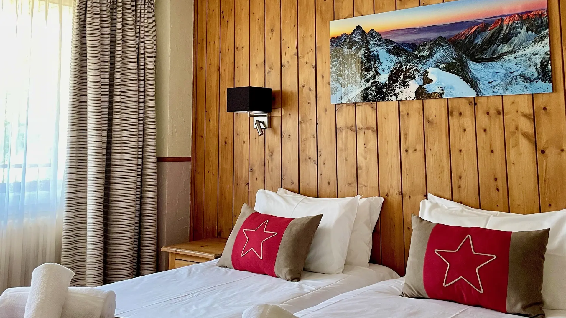 Chambre Montagne vue Mont-Blanc Double ou Twin