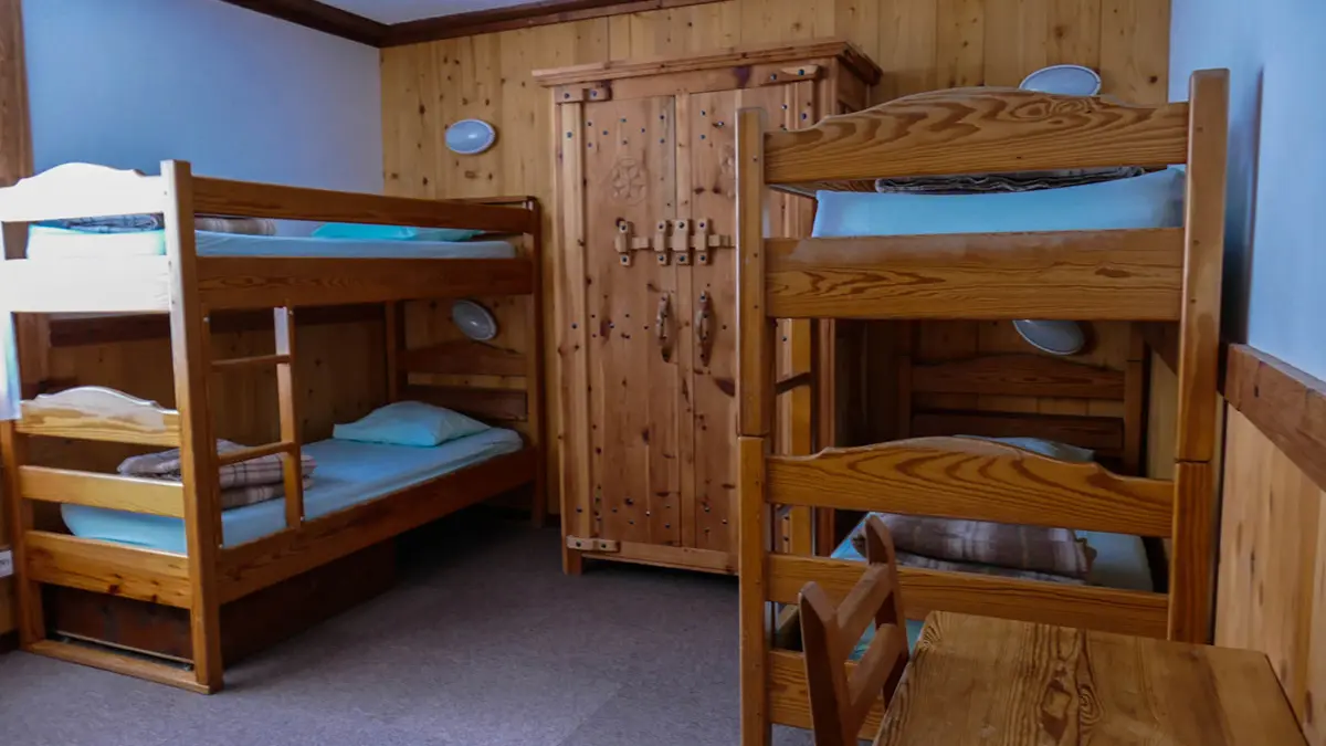 Chambre lit superposé Gite d'étape Les Baladins
