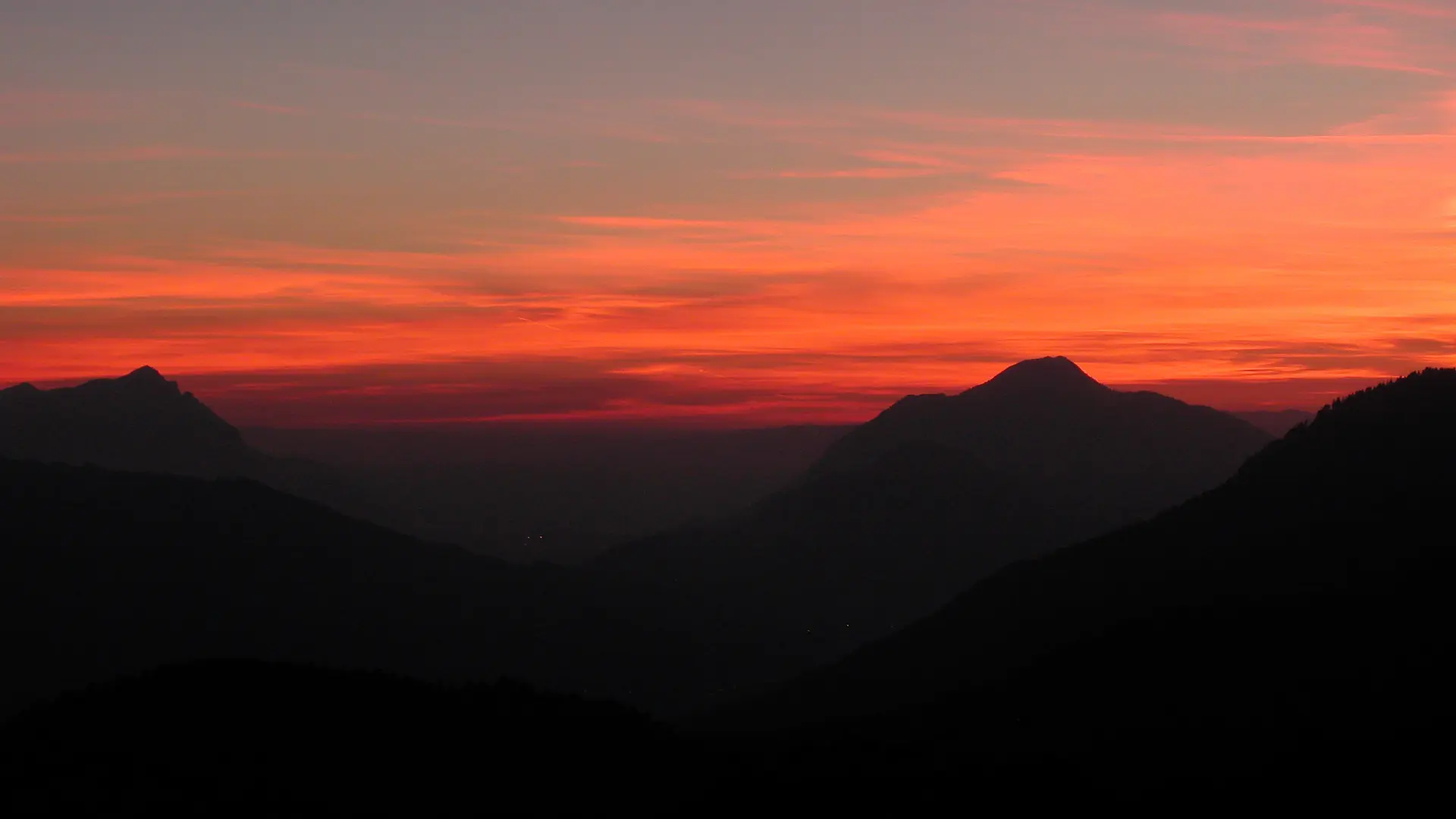 Coucher de soleil du refuge