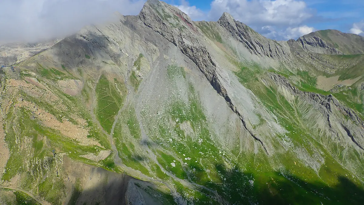 Vue aérienne montagne