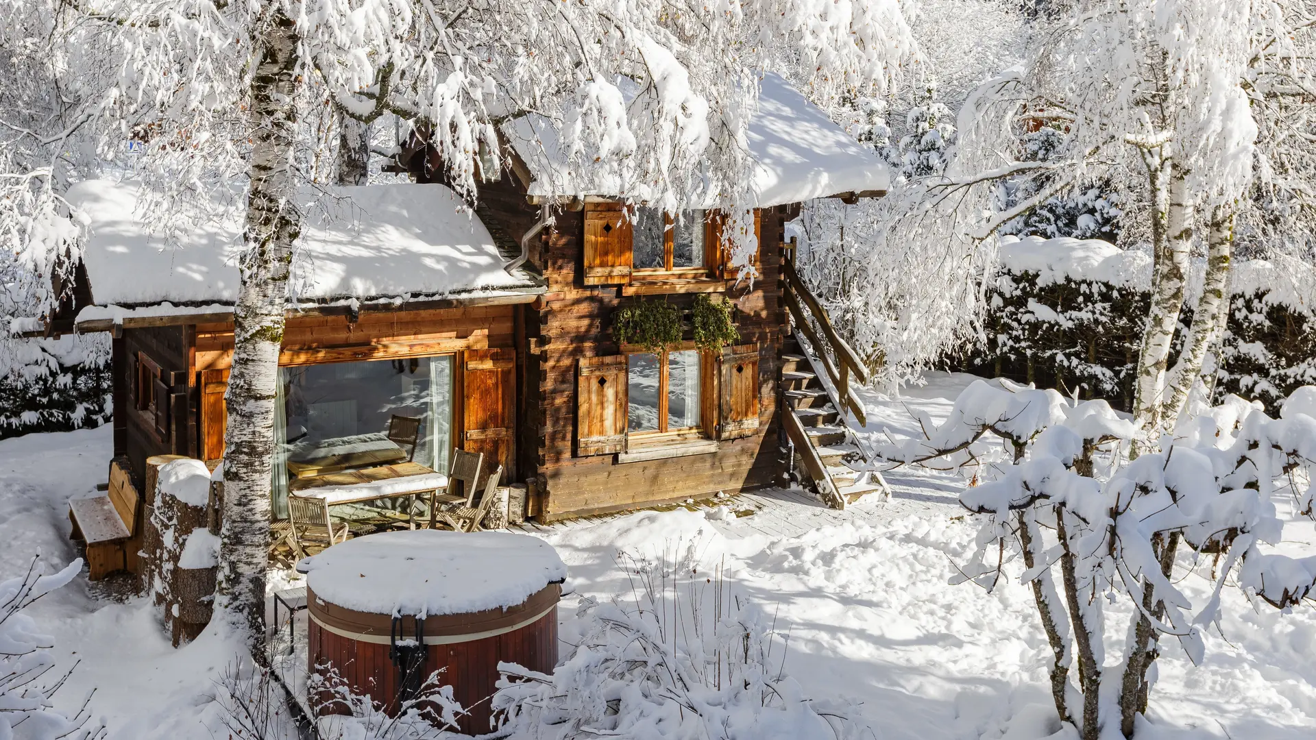 Mazot Les Tines extérieur hiver
