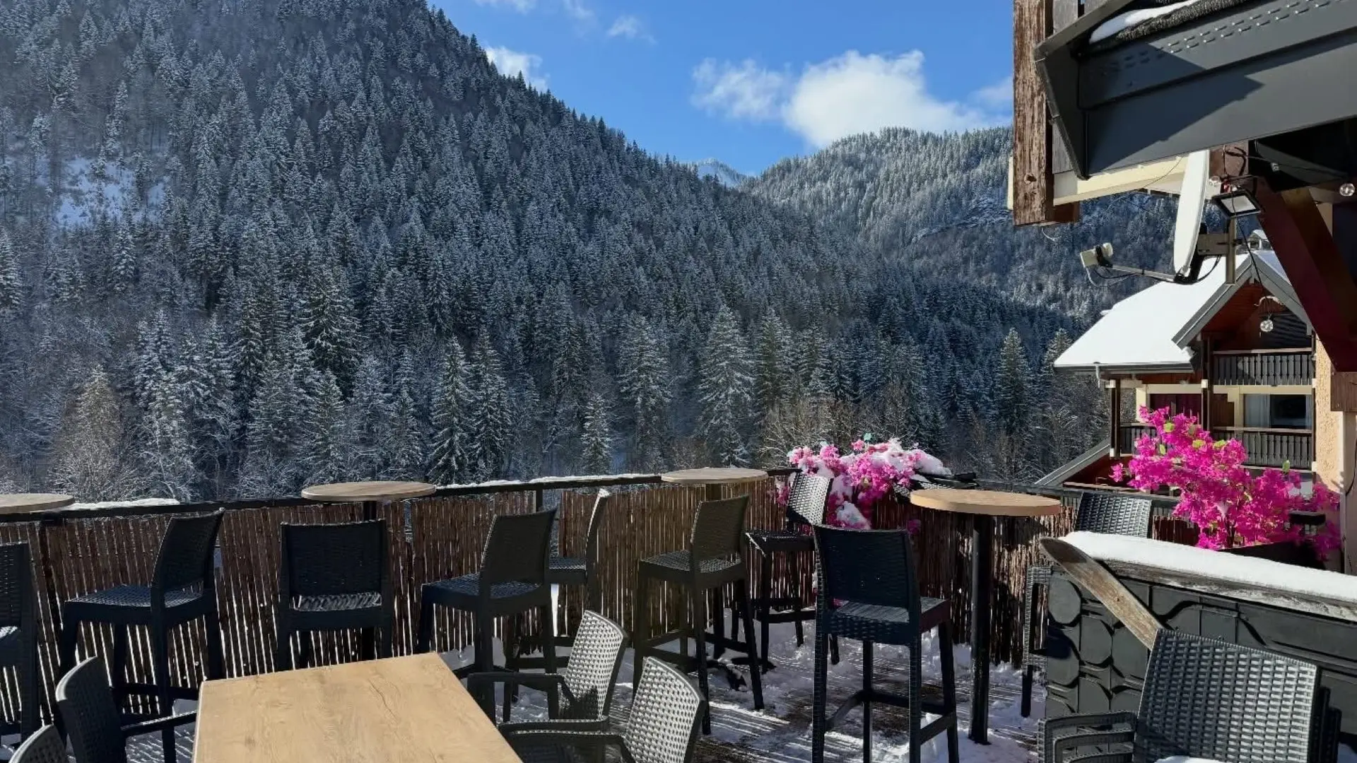 Terrasse en hiver