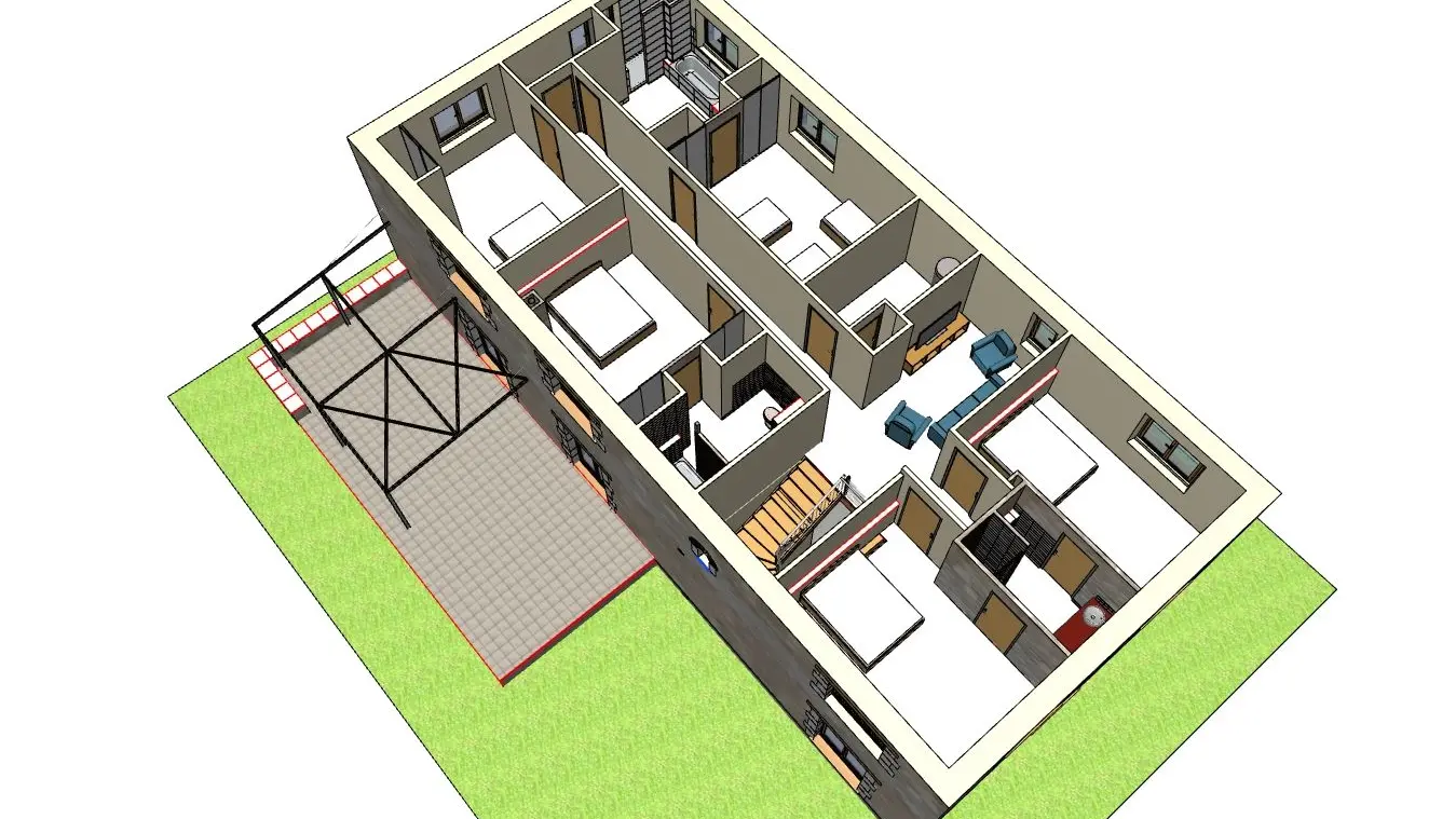 Plan détaillé du 1er étage LOU PAPAGAI