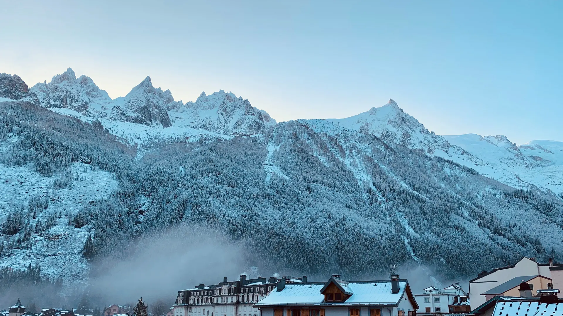 Vue balcon sud matin hiver