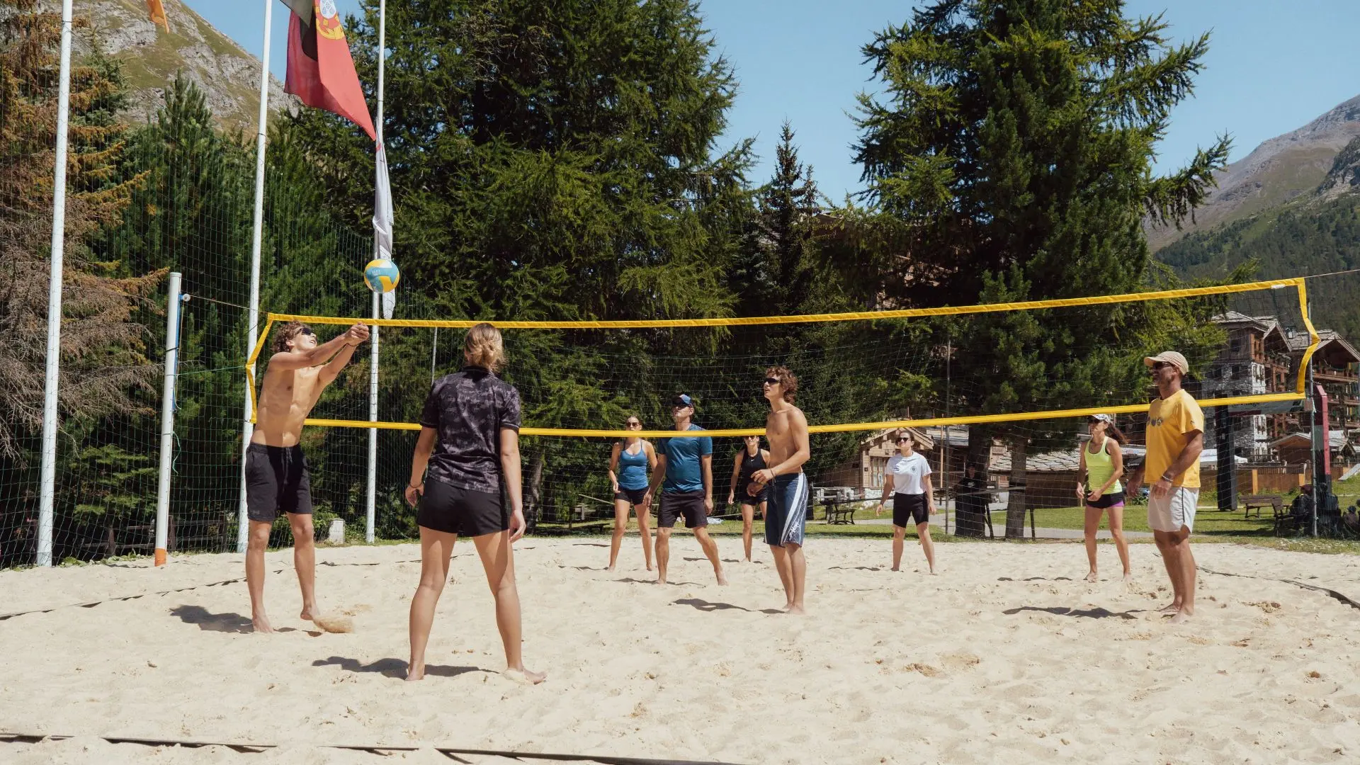 Terrain de beach volley à Val-d'Isère