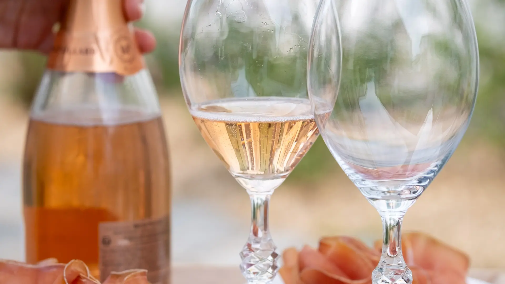 Accords terre sur un champagne Rosé