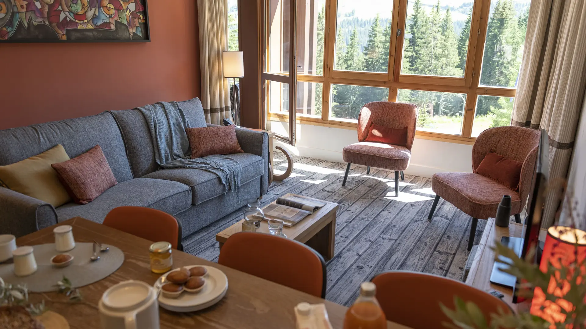 Salon d'un appartement de 3 pièces (T3) pour 6 personnes