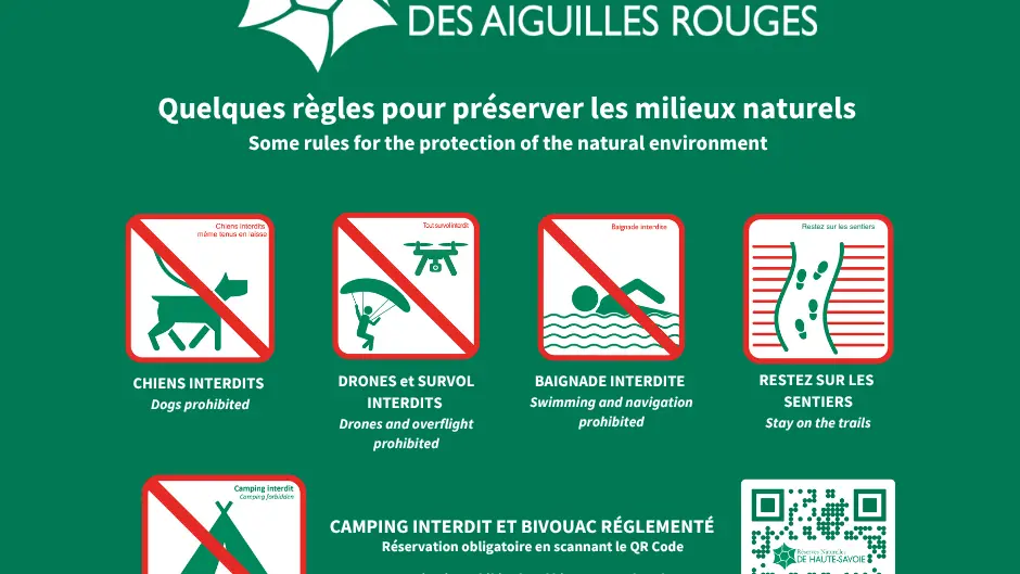 Règlementation Réserve Naturelle Aiguilles Rouges