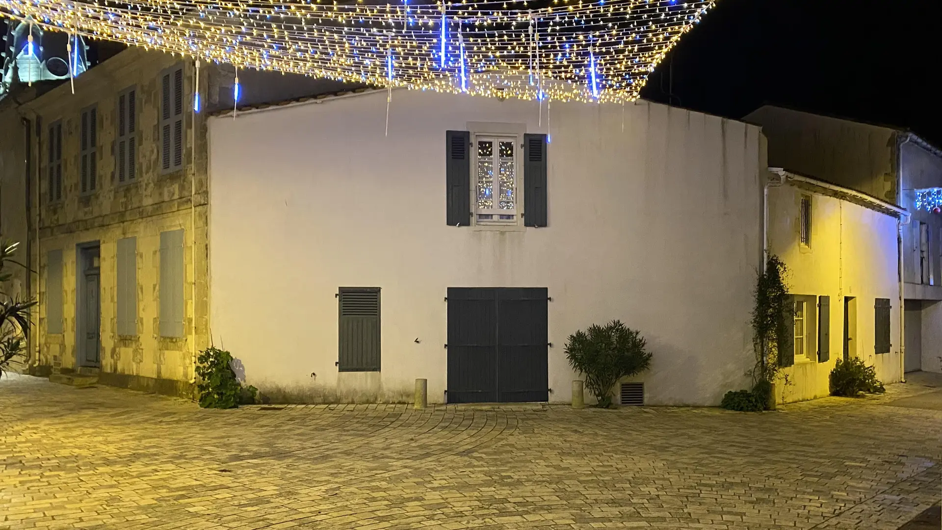 En el exterior durante las fiestas