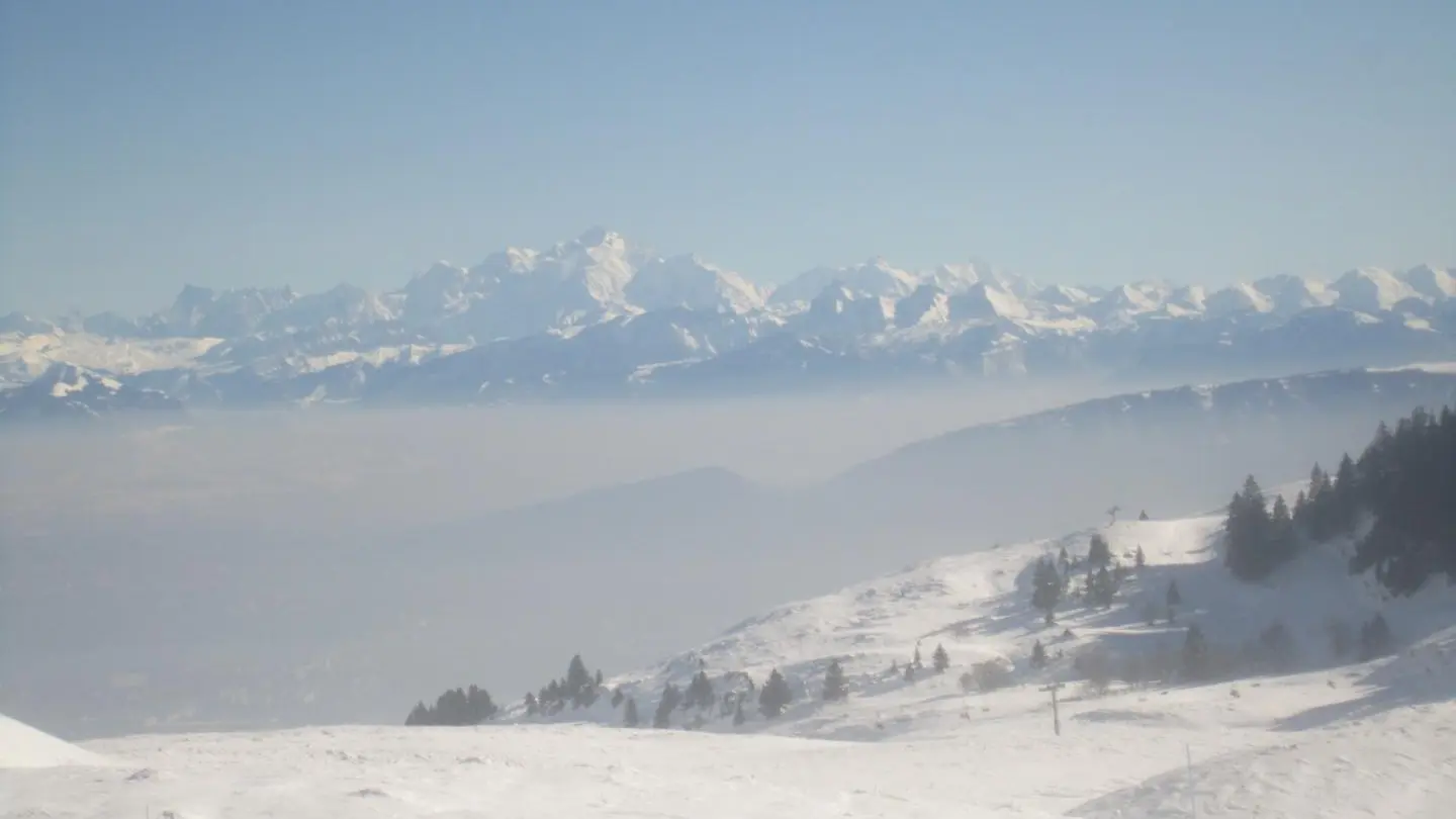 vue Mont Blanc depuis les pistes