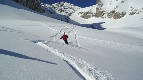 Ski hors pistes avec Eric Fossard, Bleu Montagne.