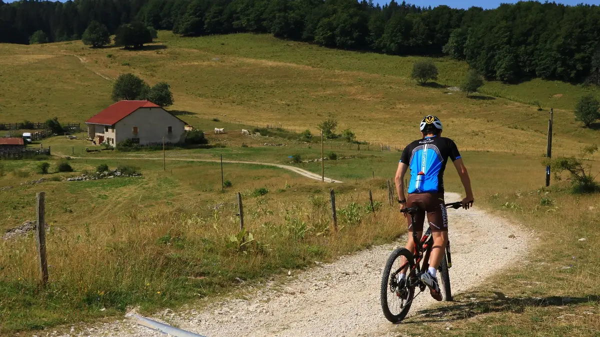 Circuit VTT 12 les Plans d'Hotonnes Plateau de Retord - Bugey Sud
