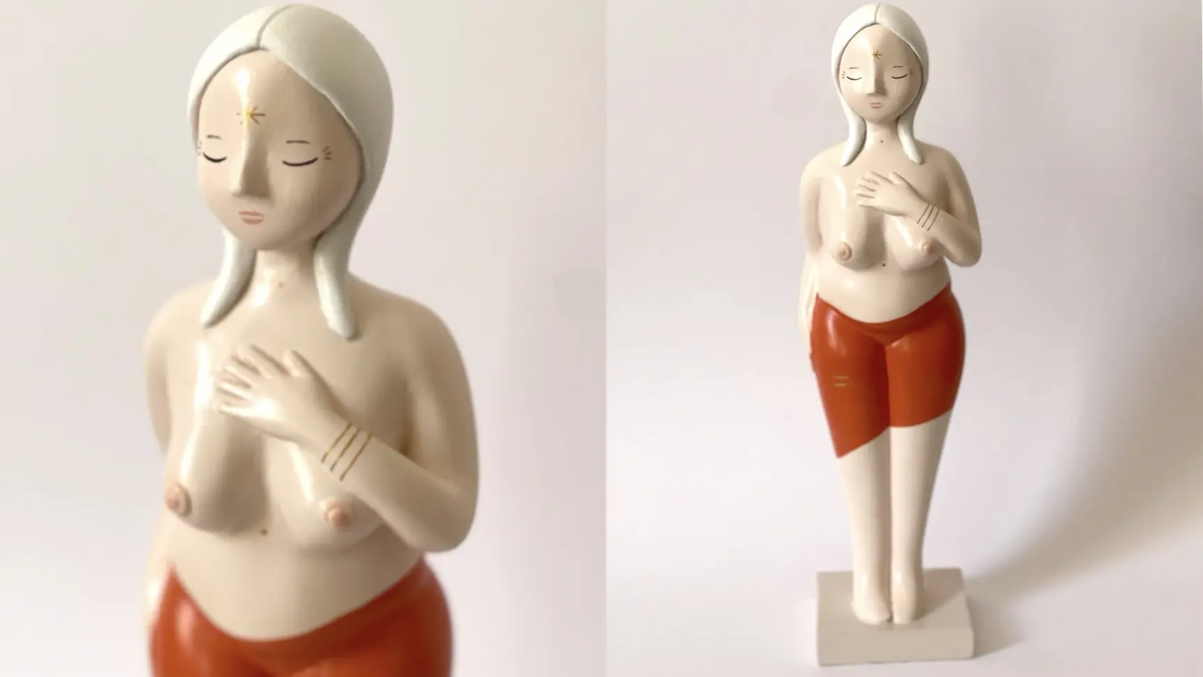 Statuette Gardienne “ Tout en toi est sacré “ / Pièce unique 40cm