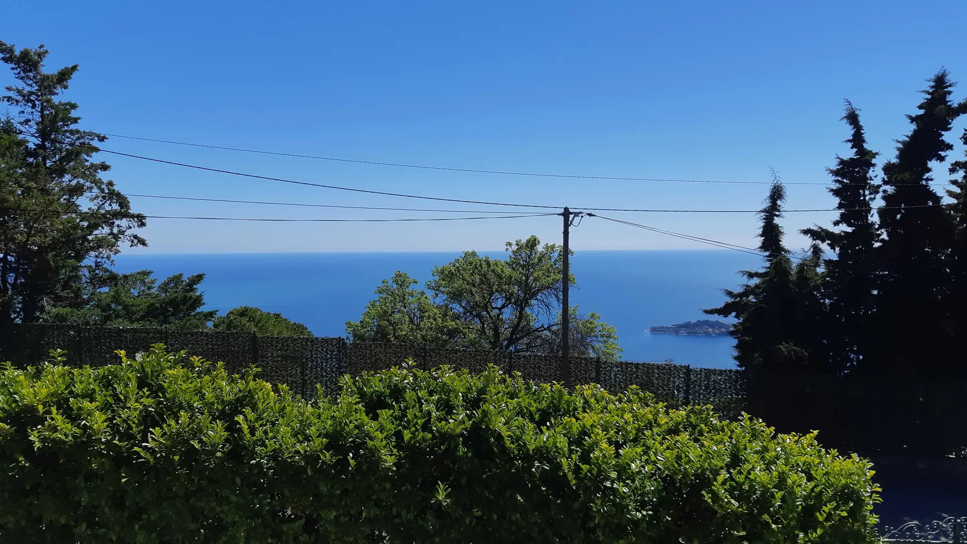 Horizon-Vue depuis la terrasse-Eze-Gîtes de France des Alpes-Maritimes