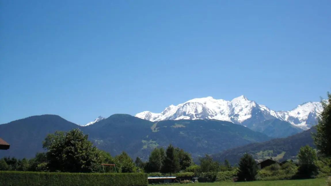 vue sur le Mt Blanc depuis le logement
