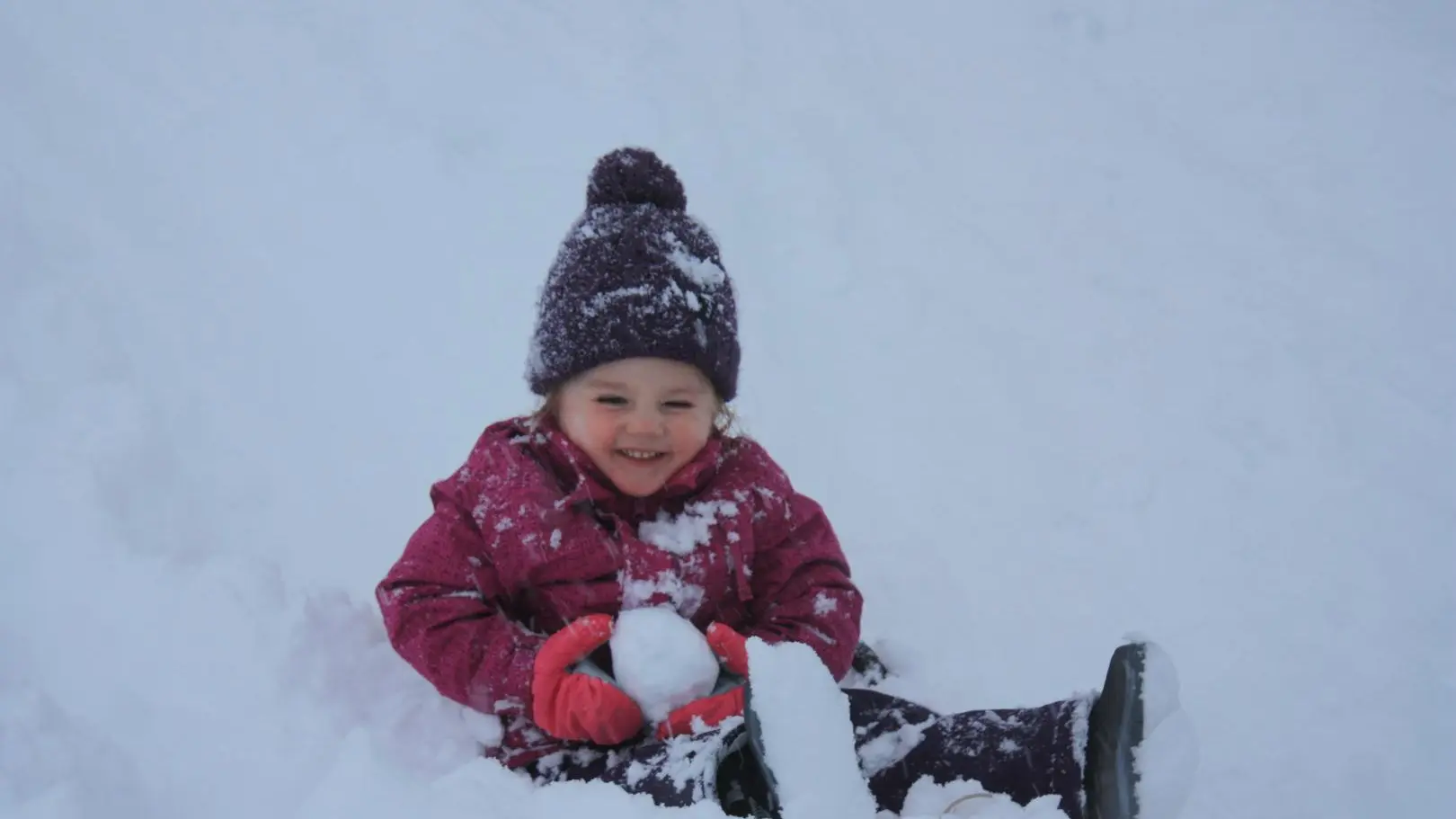 pas besoin de s'éloigner du gîte pour profiter des joies de la neige!