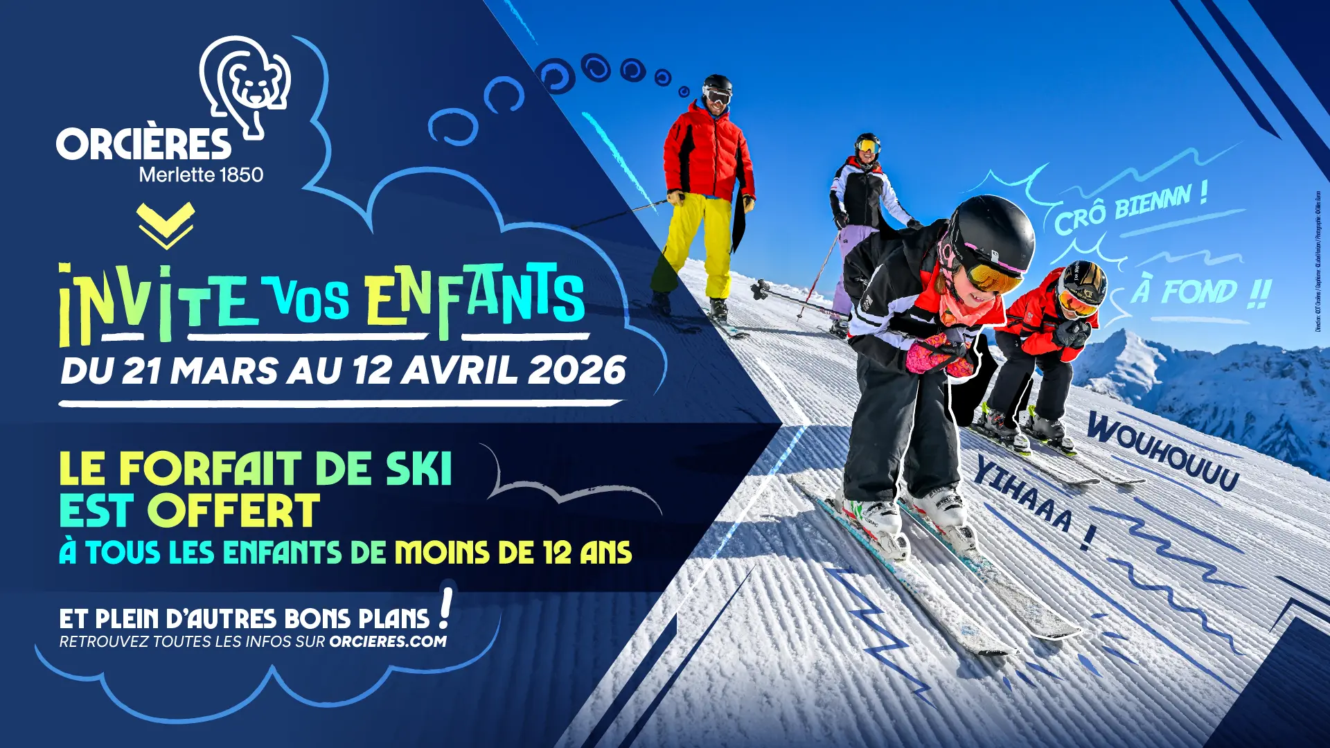 Orcières invite vos enfants 2026