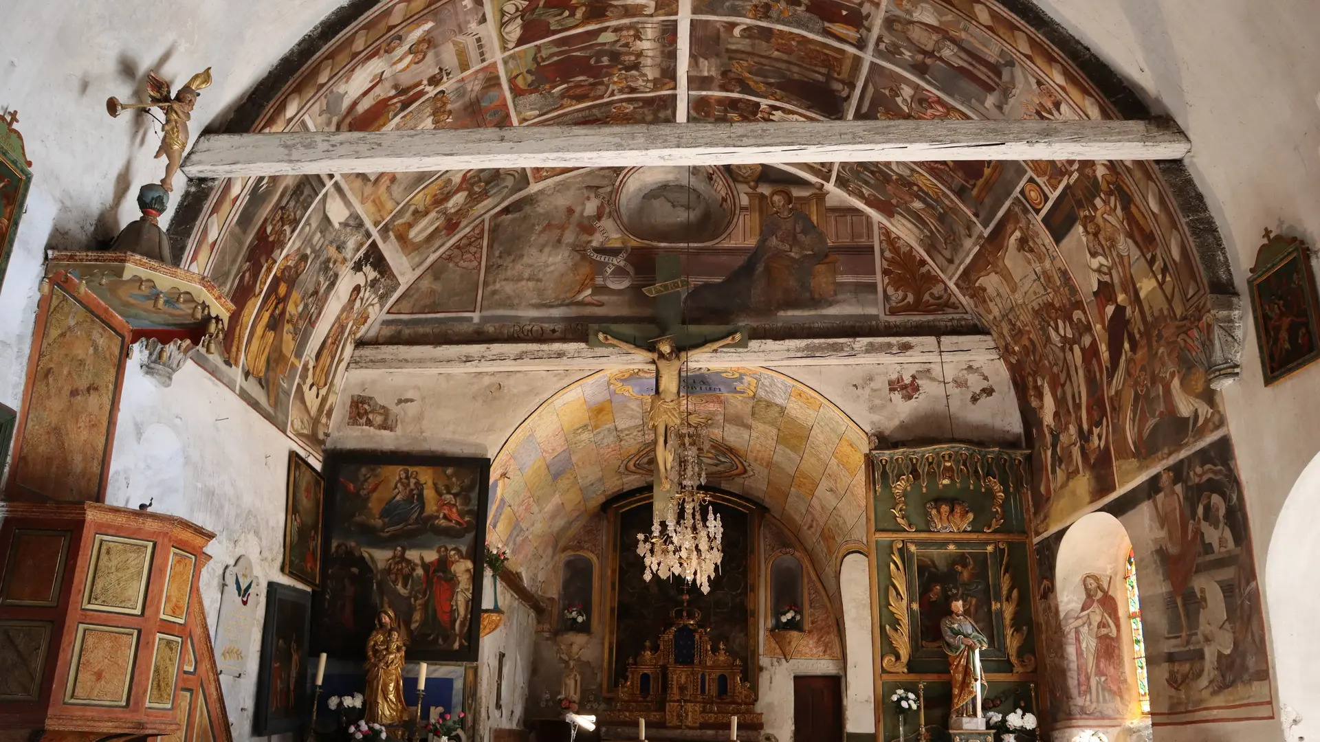 Fresque, église Saint Sébastien de Plampinet