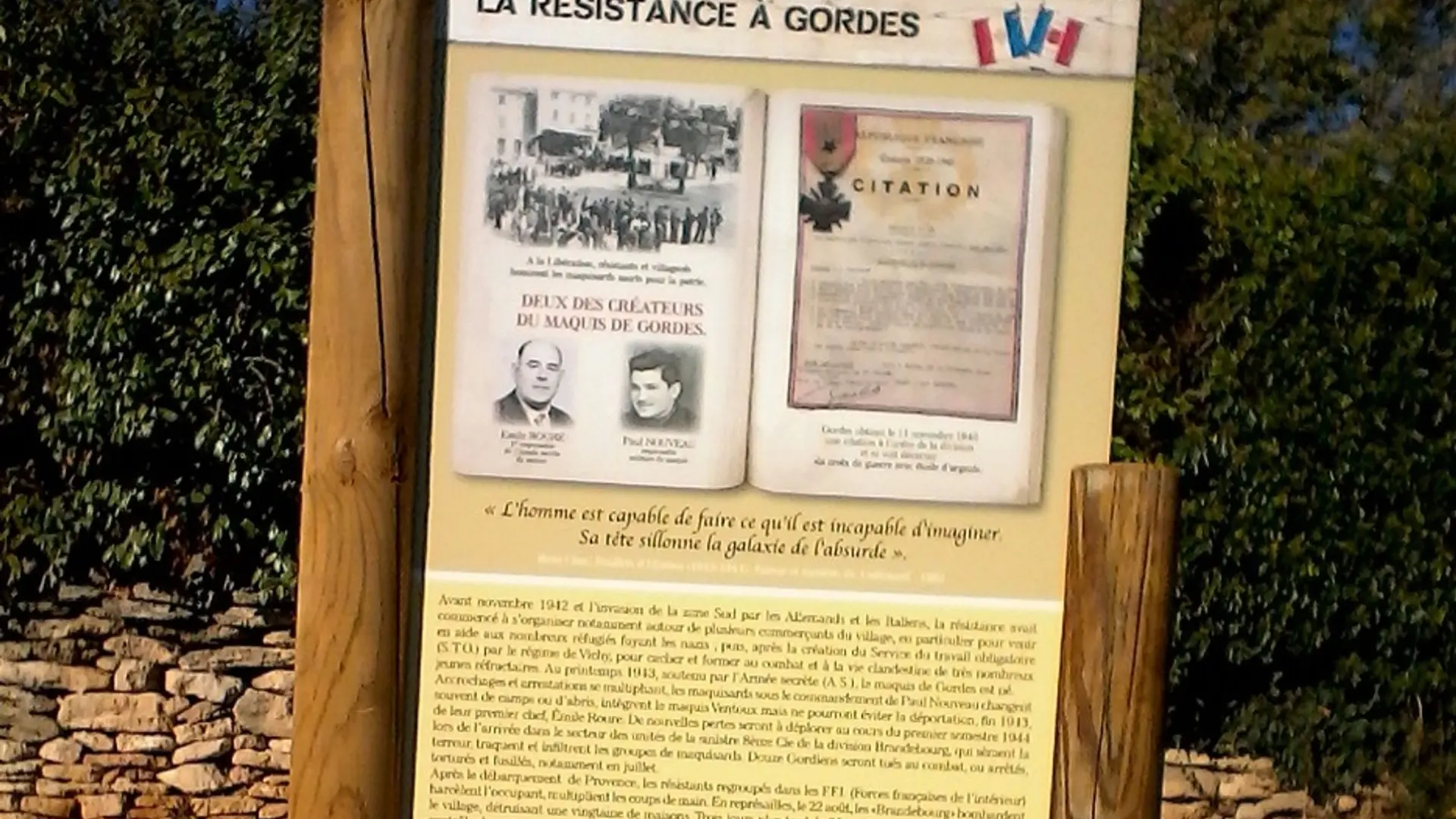 Panneau d'interprétation