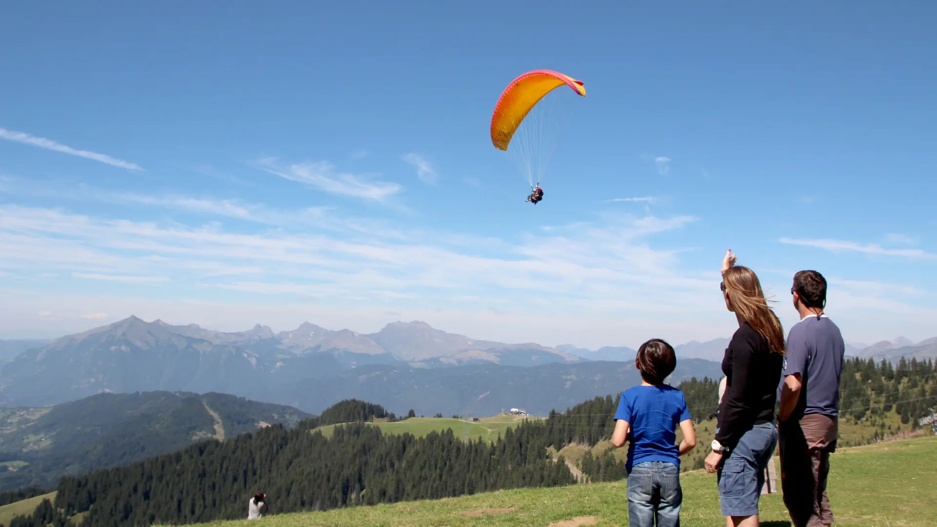 Opstijggebied bij Les Carroz d'Arâches