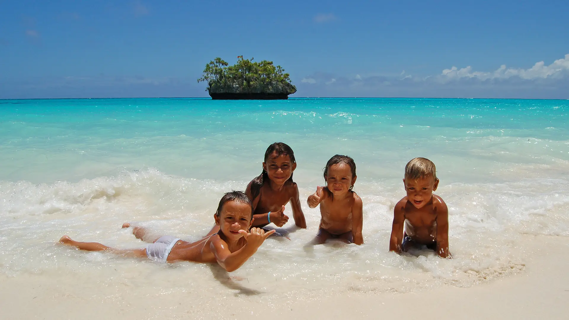 Children bathing