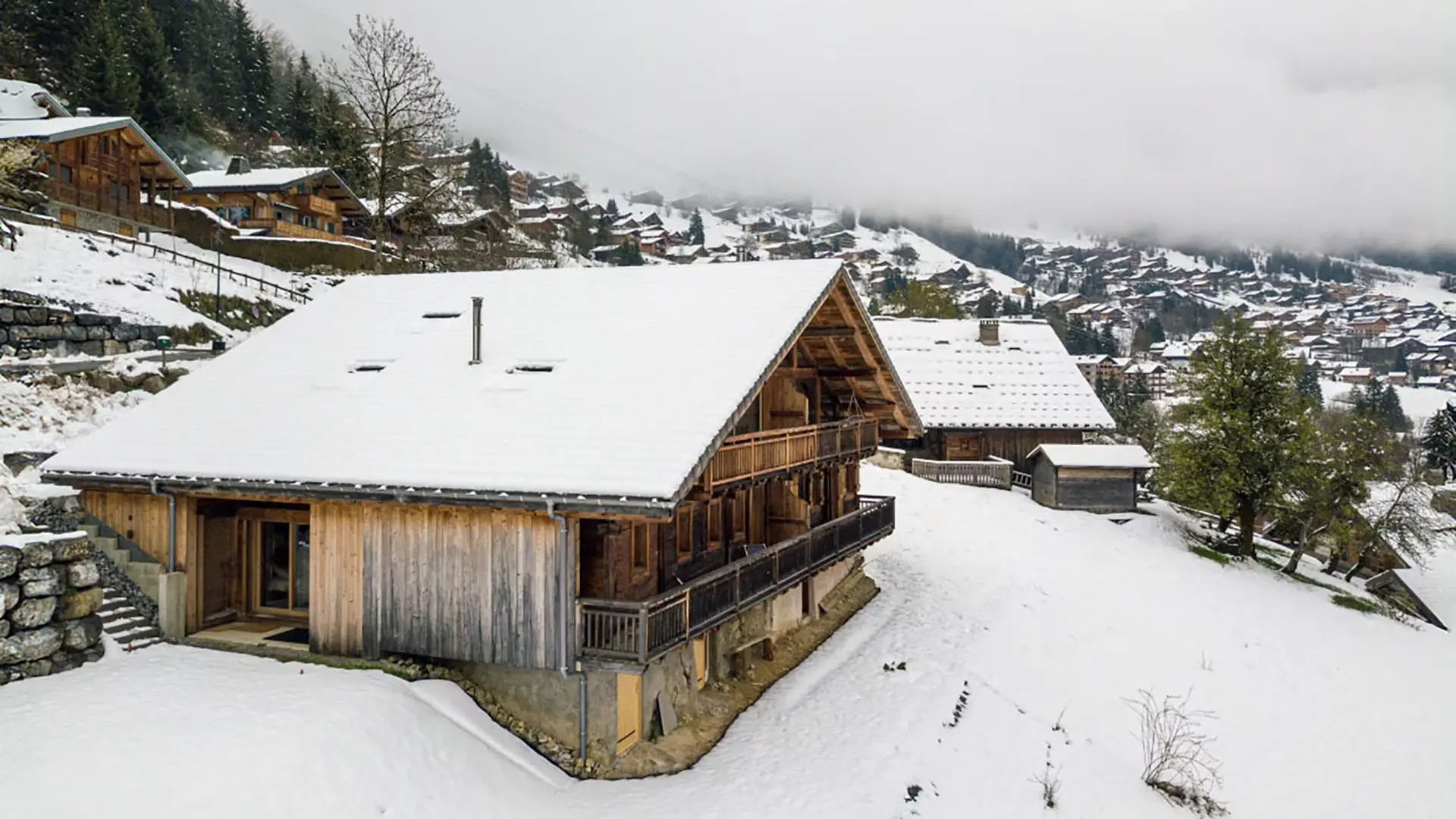 Vue_Hiver_Chalet Wanderlust_Châtel