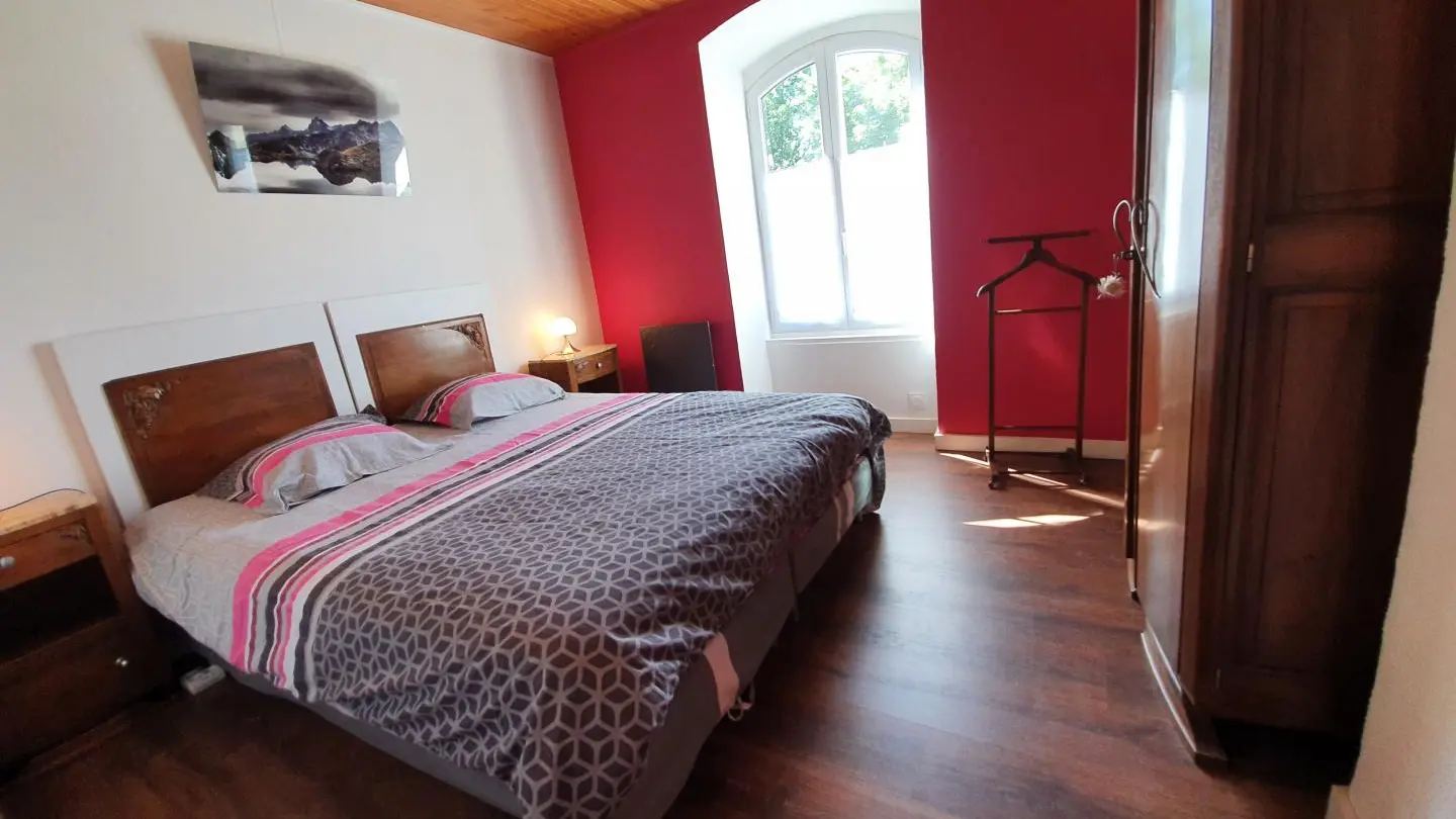Chambre rose mode grand lit 200 x 160