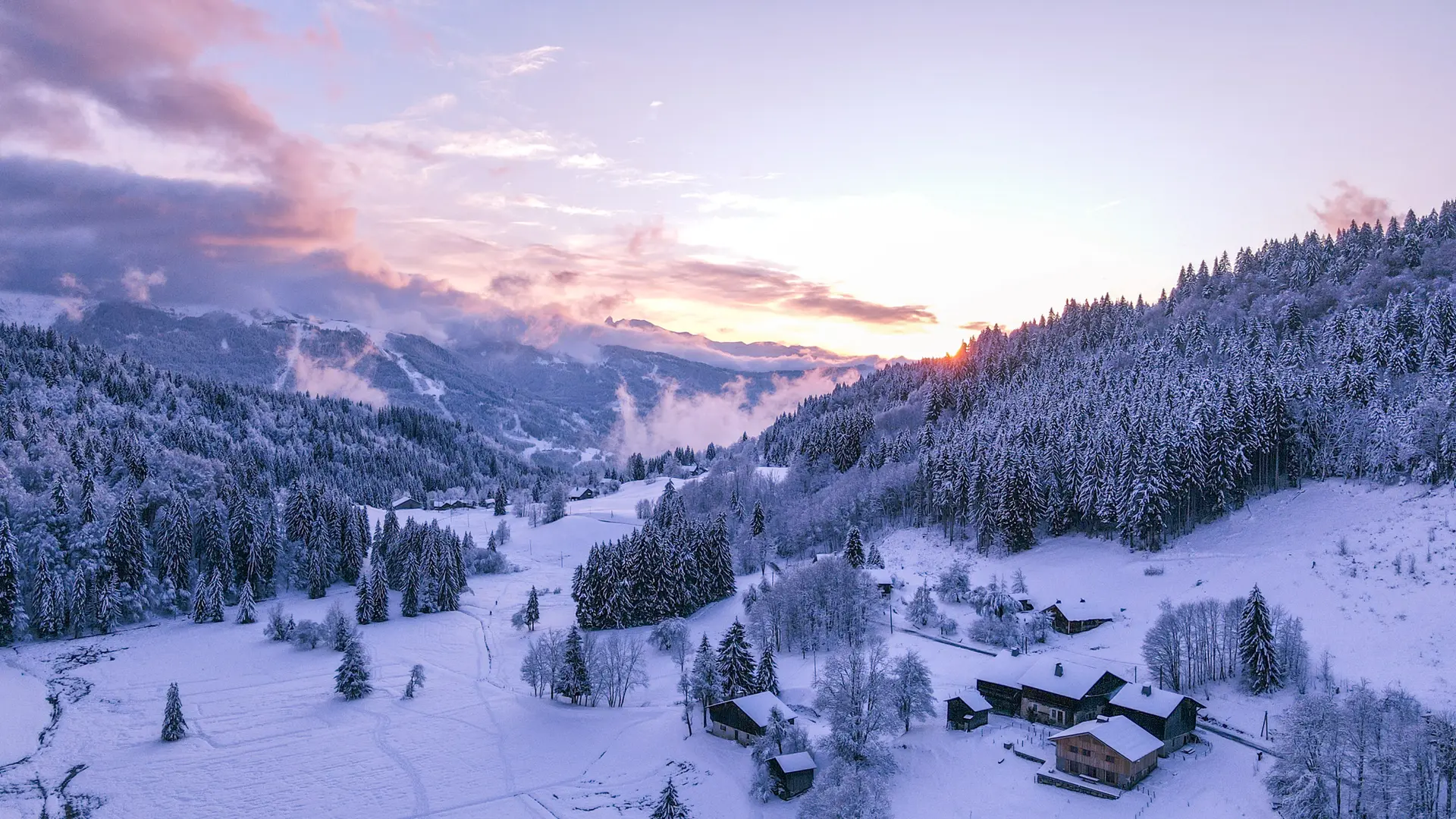coucher de soleil au hameau de la rosière