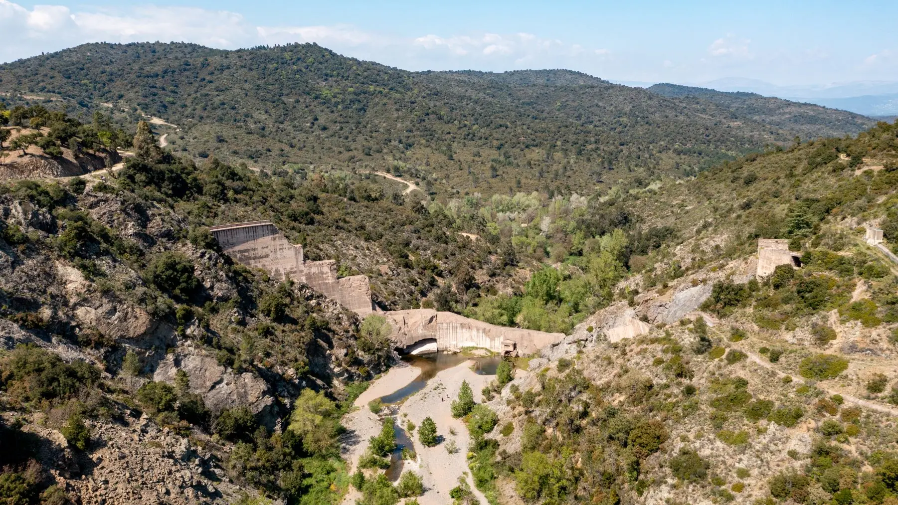 Vue aérienne du site