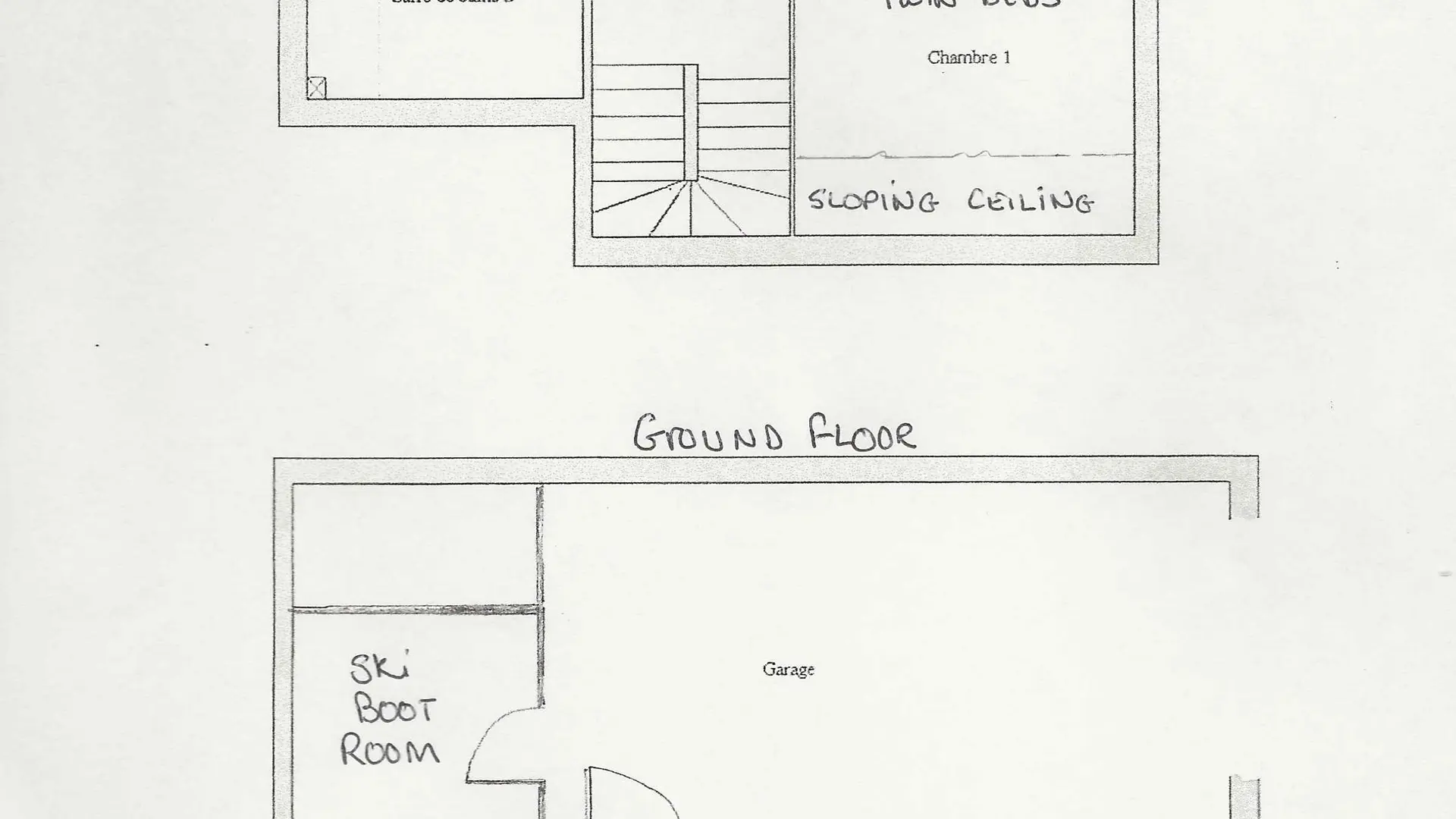 Plan garage et 1er étage